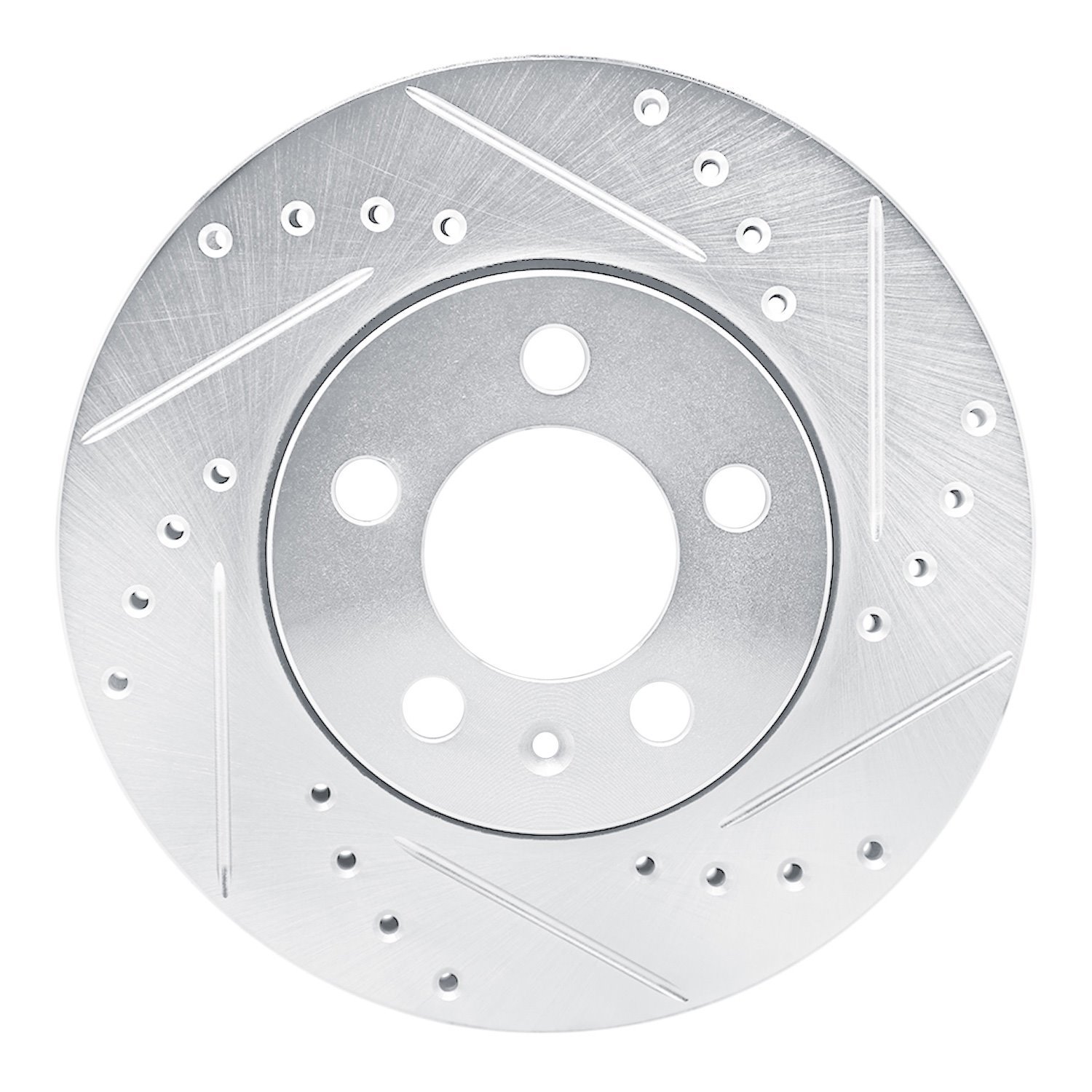 631-92058R Drilled/Slotted Brake Rotor [Silver], 2003-2018 Audi/Volkswagen, Position: Front Right
