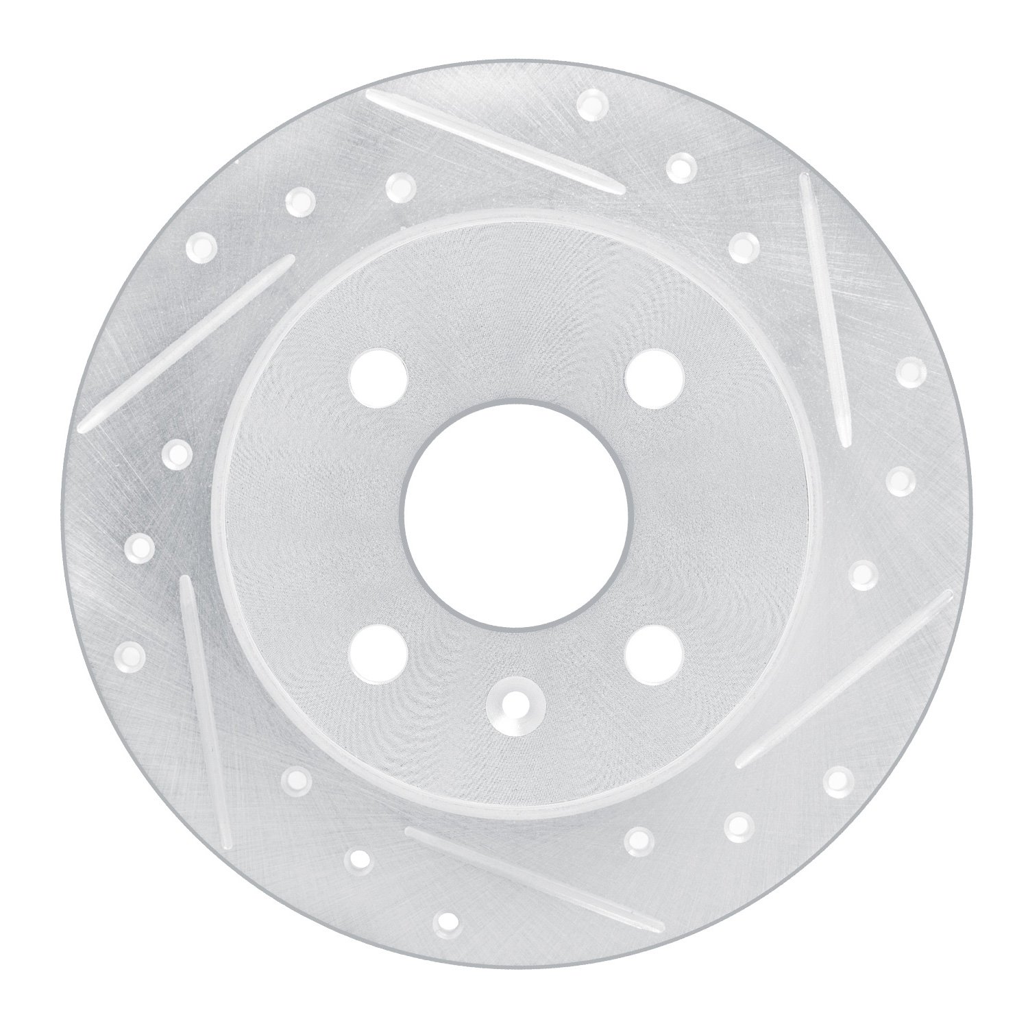 631-92096R Drilled/Slotted Brake Rotor [Silver], 2000-2005 GM, Position: Rear Right