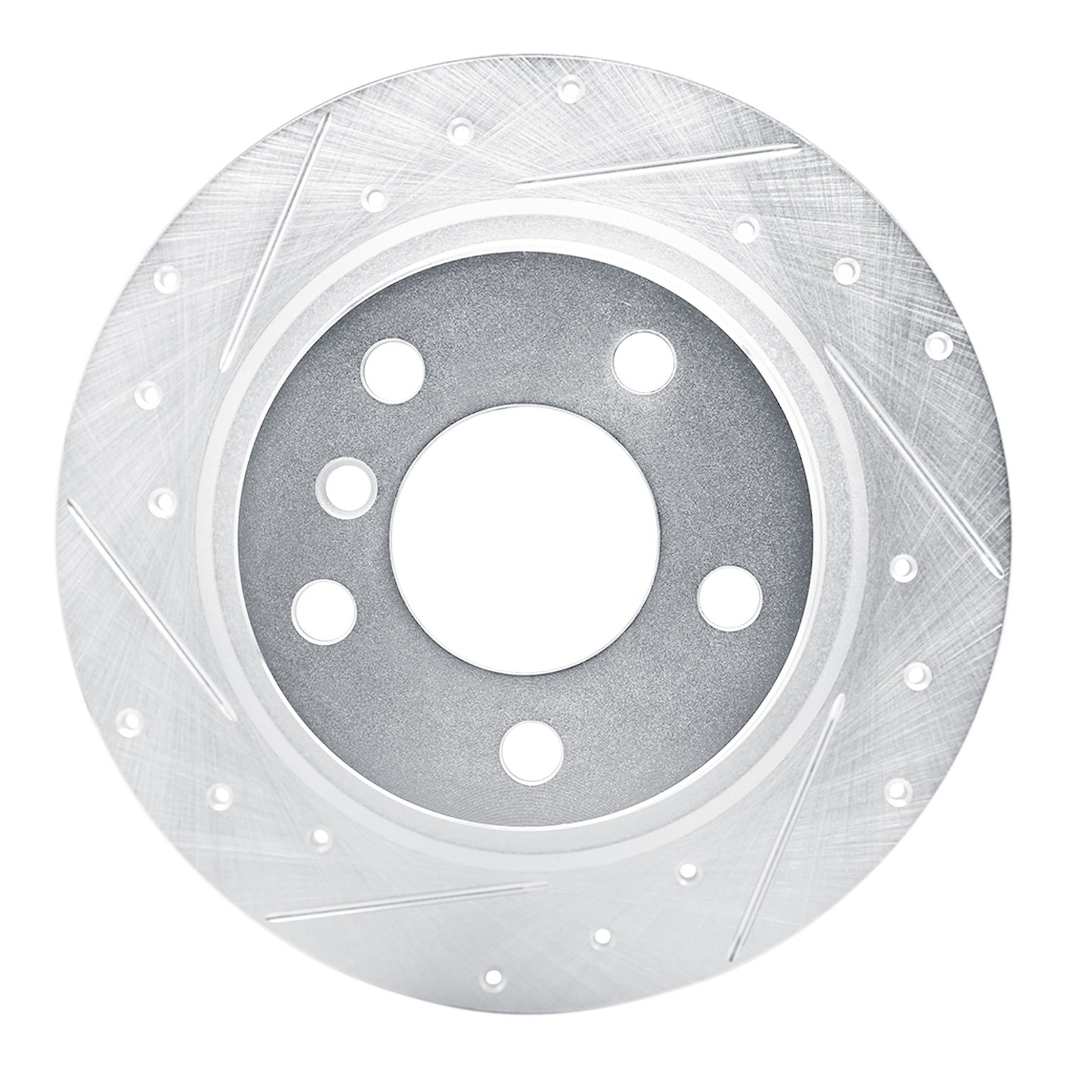 631-92100L Drilled/Slotted Brake Rotor [Silver], 2012-2018 BMW, Position: Rear Left