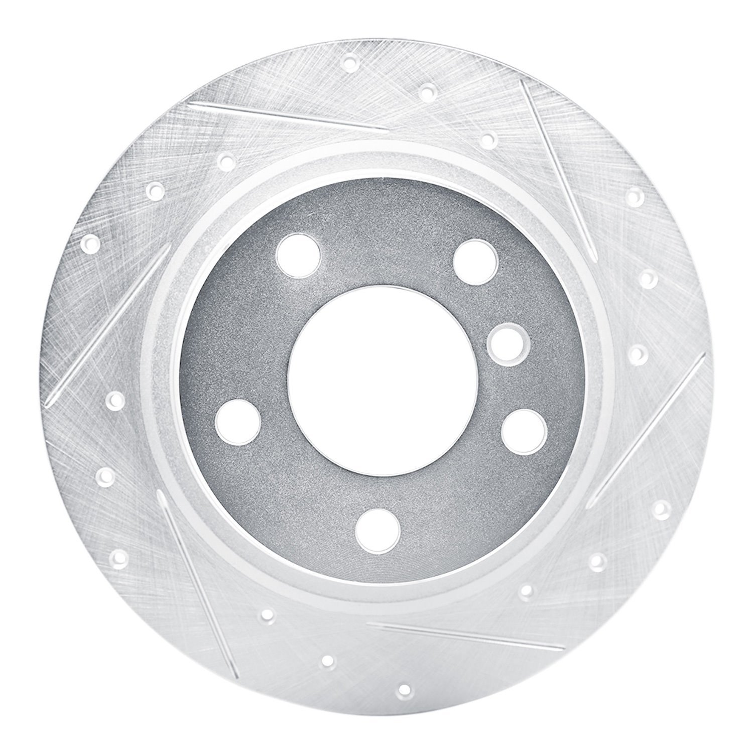 631-92100R Drilled/Slotted Brake Rotor [Silver], 2012-2018 BMW, Position: Rear Right