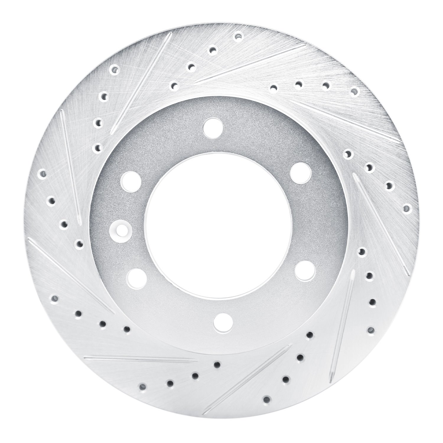 631-92115L Drilled/Slotted Brake Rotor [Silver], 2016-2017 GM, Position: Front Left