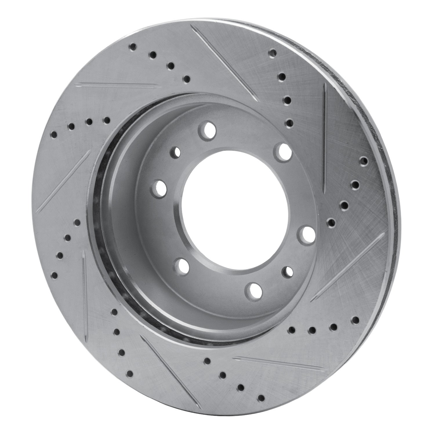 631-93000L Drilled/Slotted Brake Rotor [Silver], 2006-2010 GM, Position: Front Left