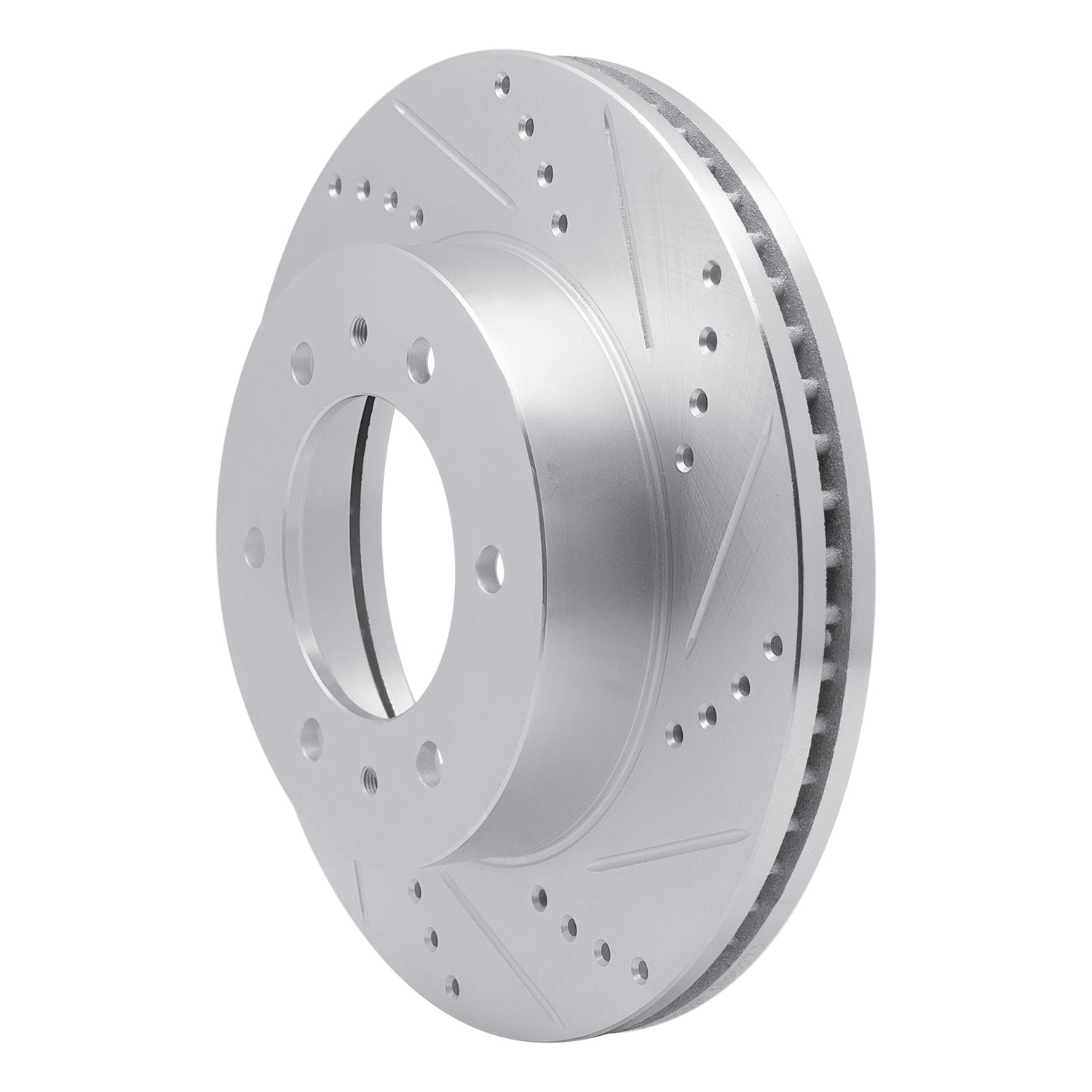 631-93000R Drilled/Slotted Brake Rotor [Silver], 2006-2010 GM, Position: Front Right