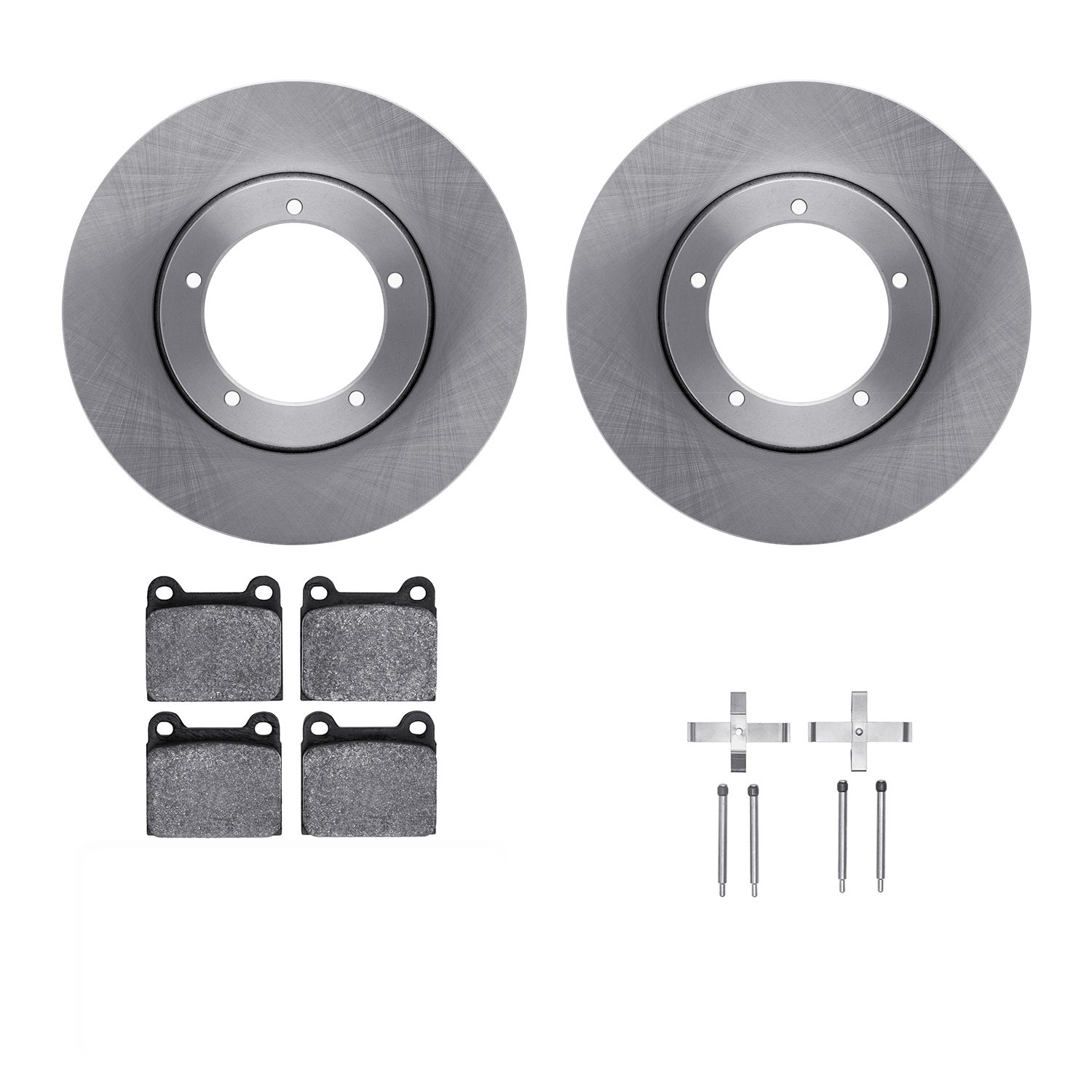 6312-02003 Brake Rotors with 3000-Series Ceramic Brake Pads Kit with Hardware, 1976-1976 Porsche, Position: Front