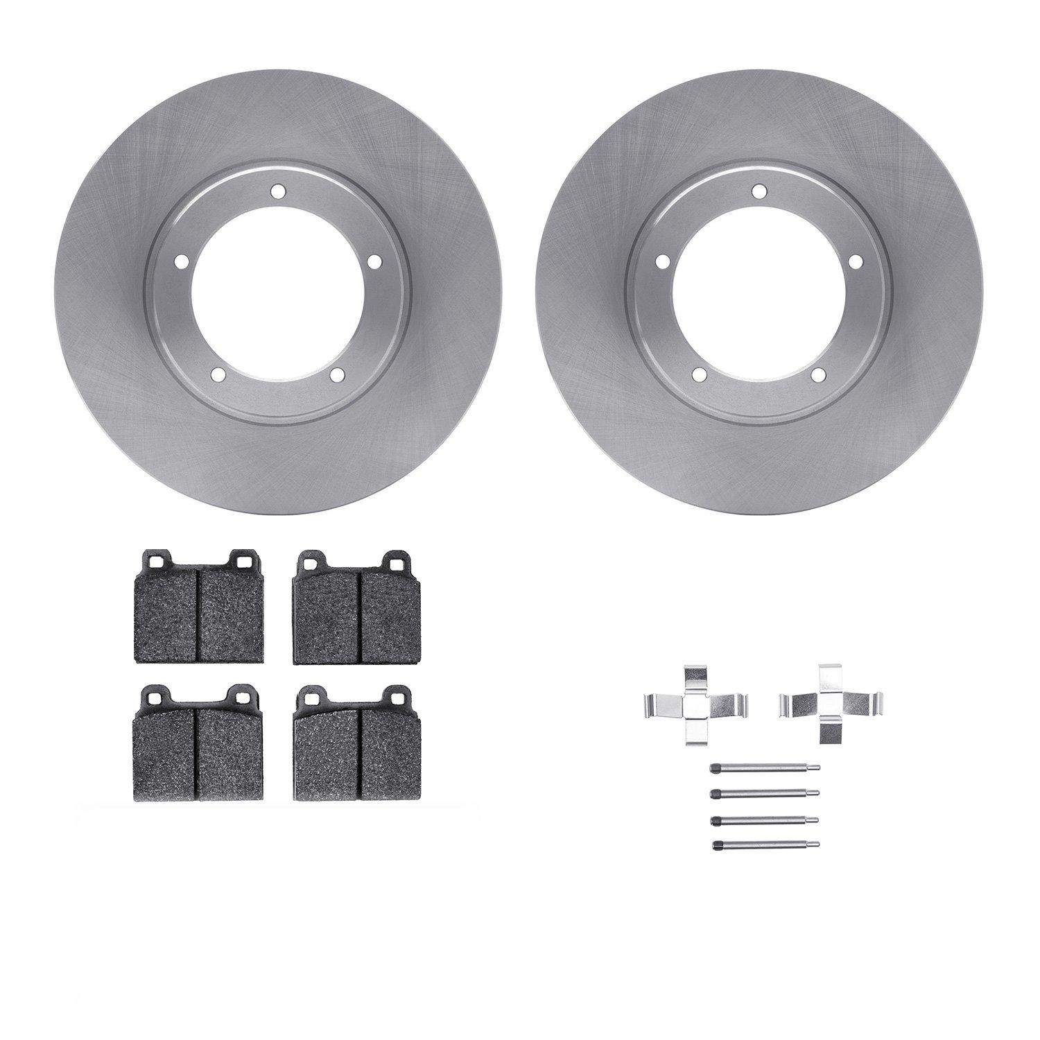 6312-02008 Brake Rotors with 3000-Series Ceramic Brake Pads Kit with Hardware, 1978-1983 Porsche, Position: Front