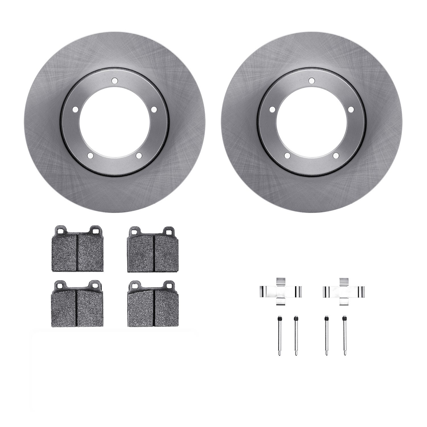 6312-02009 Brake Rotors with 3000-Series Ceramic Brake Pads Kit with Hardware, 1976-1976 Porsche, Position: Front