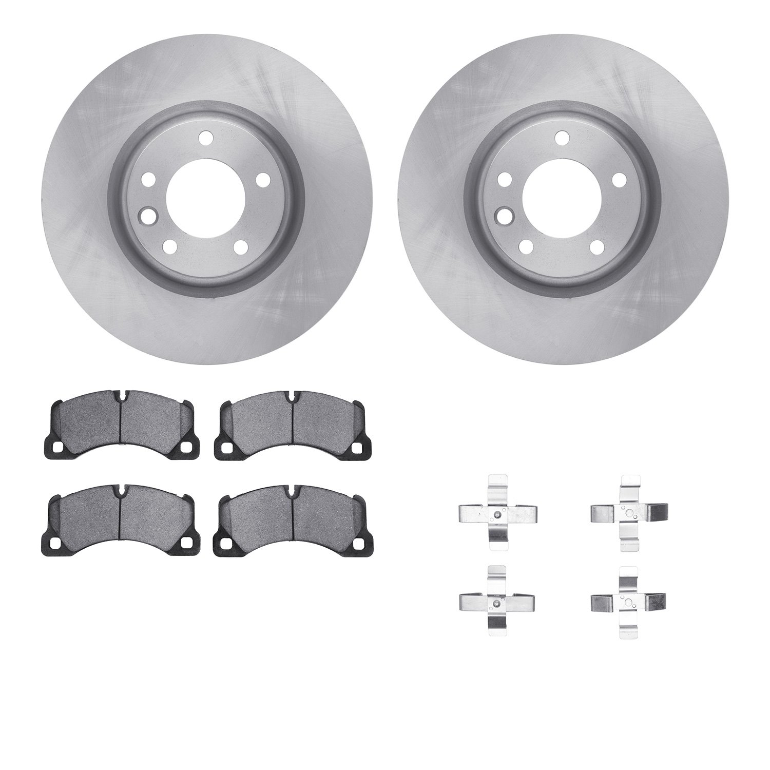 6312-02014 Brake Rotors with 3000-Series Ceramic Brake Pads Kit with Hardware, 2008-2009 Multiple Makes/Models, Position: Front