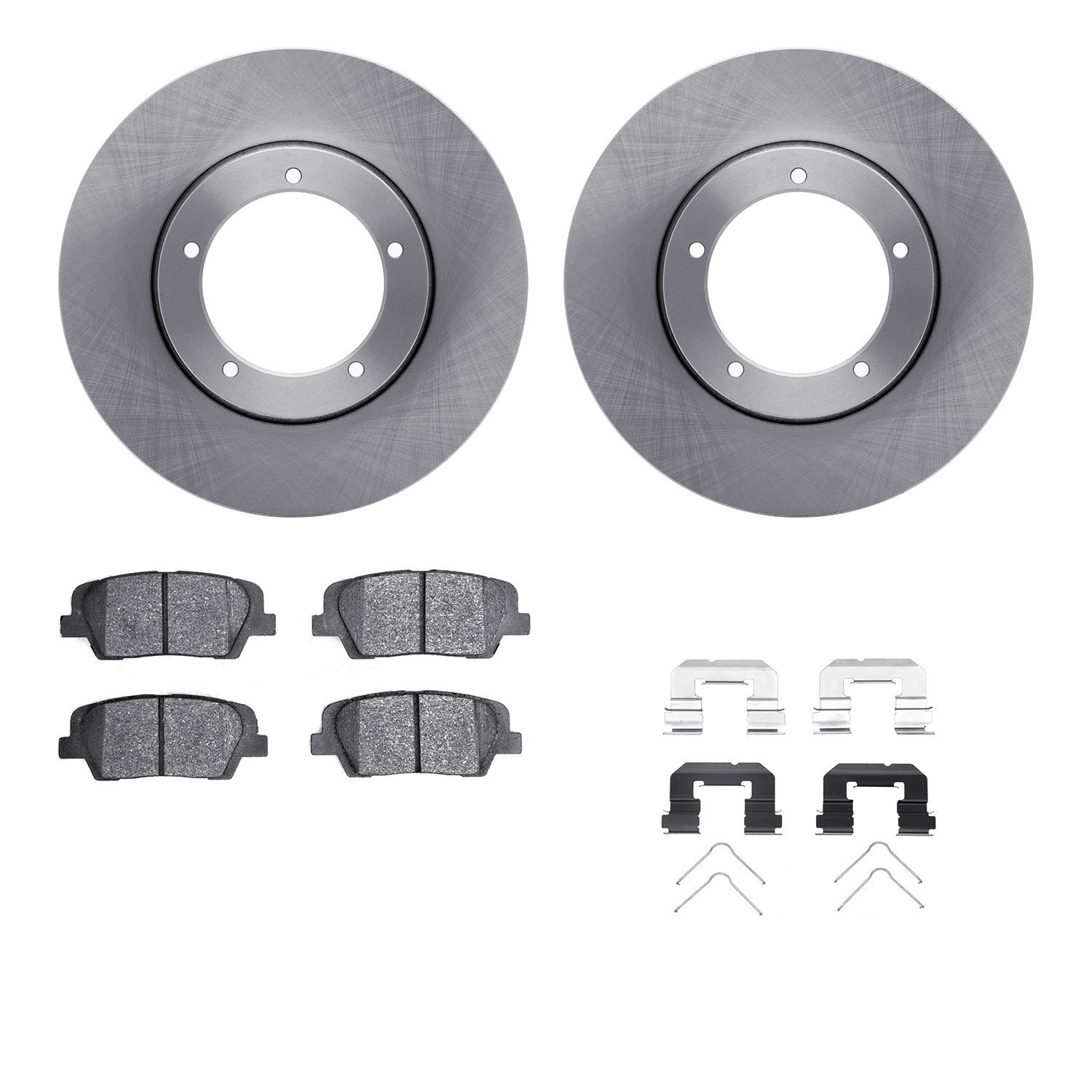 6312-03089 Brake Rotors with 3000-Series Ceramic Brake Pads Kit with Hardware, Fits Select Kia/Hyundai/Genesis, Position: Rear