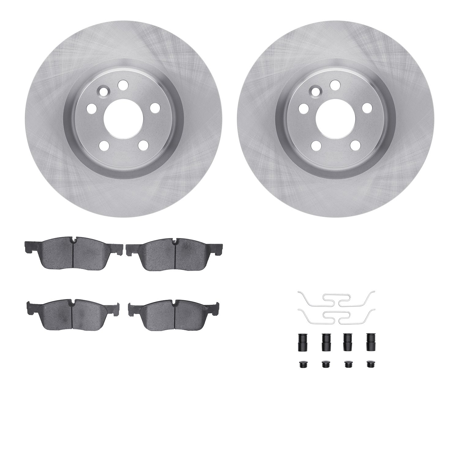 6312-11029 Brake Rotors with 3000-Series Ceramic Brake Pads Kit with Hardware, 2015-2019 Multiple Makes/Models, Position: Front