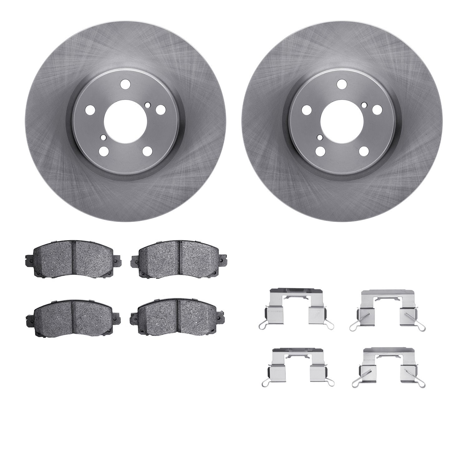 6312-13055 Brake Rotors with 3000-Series Ceramic Brake Pads Kit with Hardware, Fits Select Subaru, Position: Front