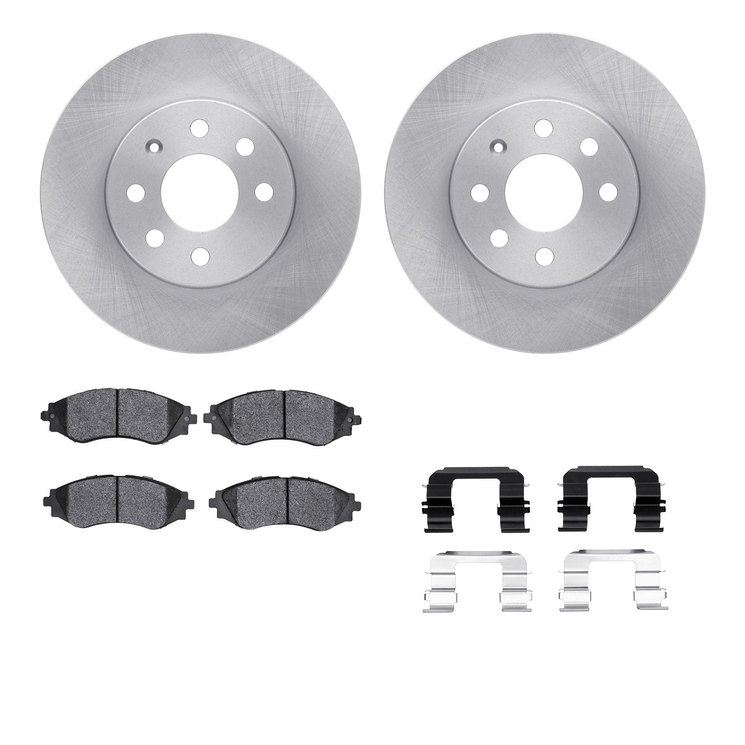 6312-18005 Brake Rotors with 3000-Series Ceramic Brake Pads Kit with Hardware, 1999-1999 GM, Position: Front