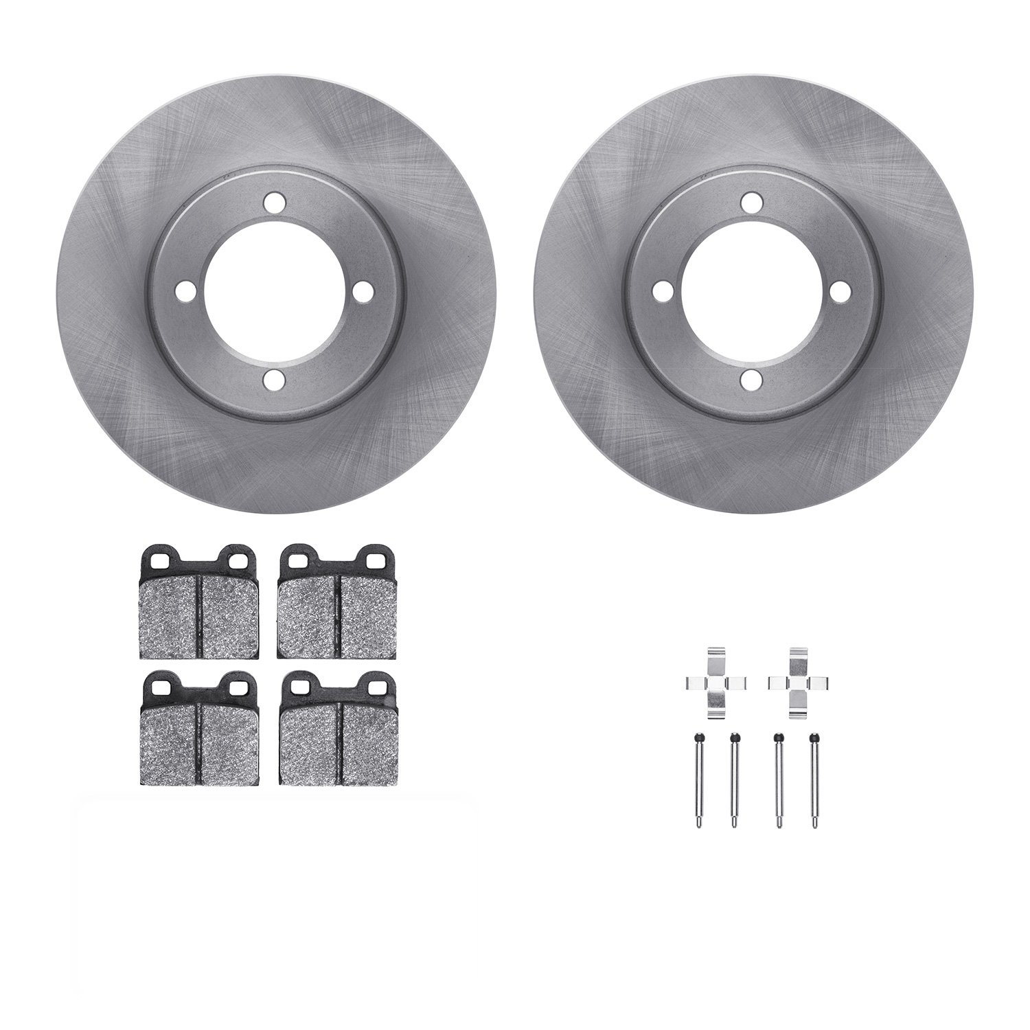 6312-22002 Brake Rotors with 3000-Series Ceramic Brake Pads Kit with Hardware, 1967-1971 Opel, Position: Front