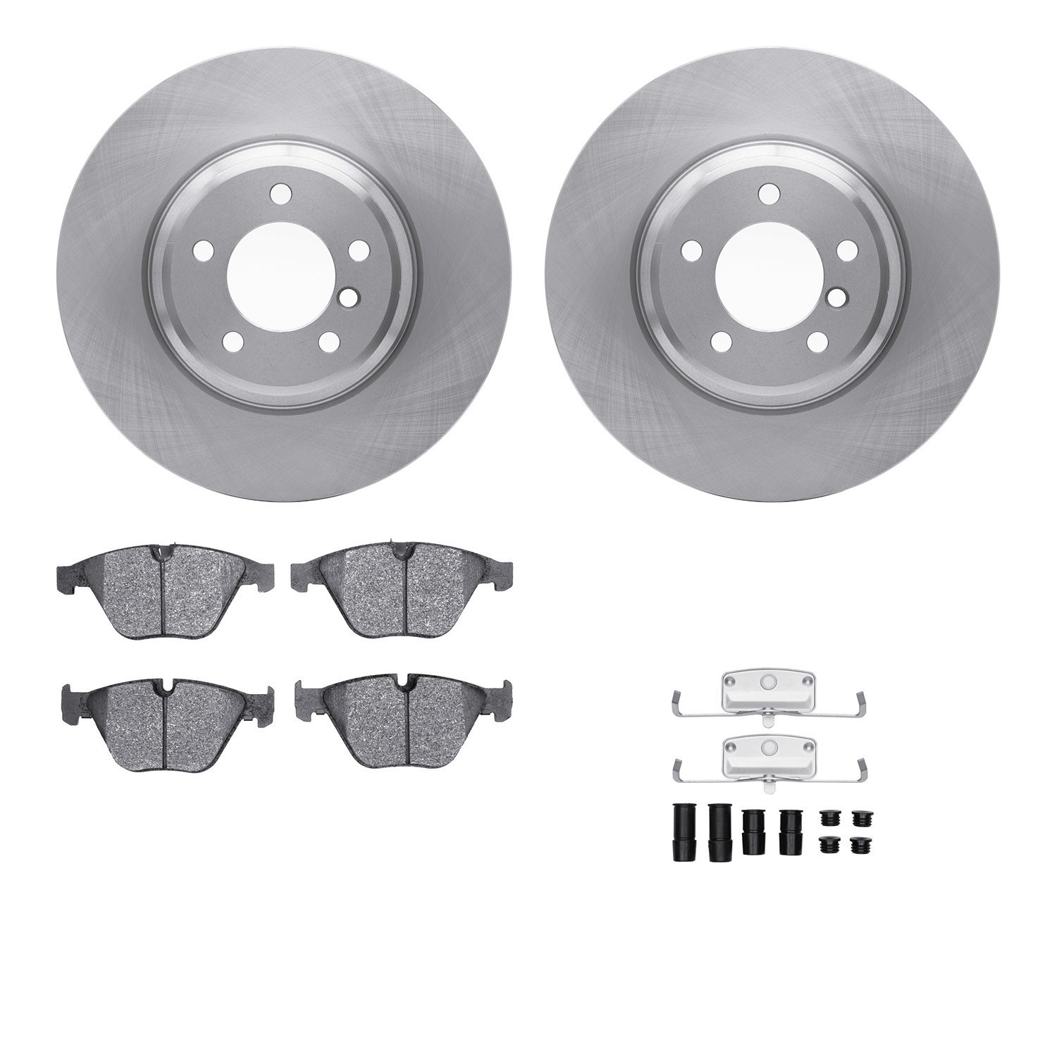 6312-31072 Brake Rotors with 3000-Series Ceramic Brake Pads Kit with Hardware, 2007-2015 BMW, Position: Front