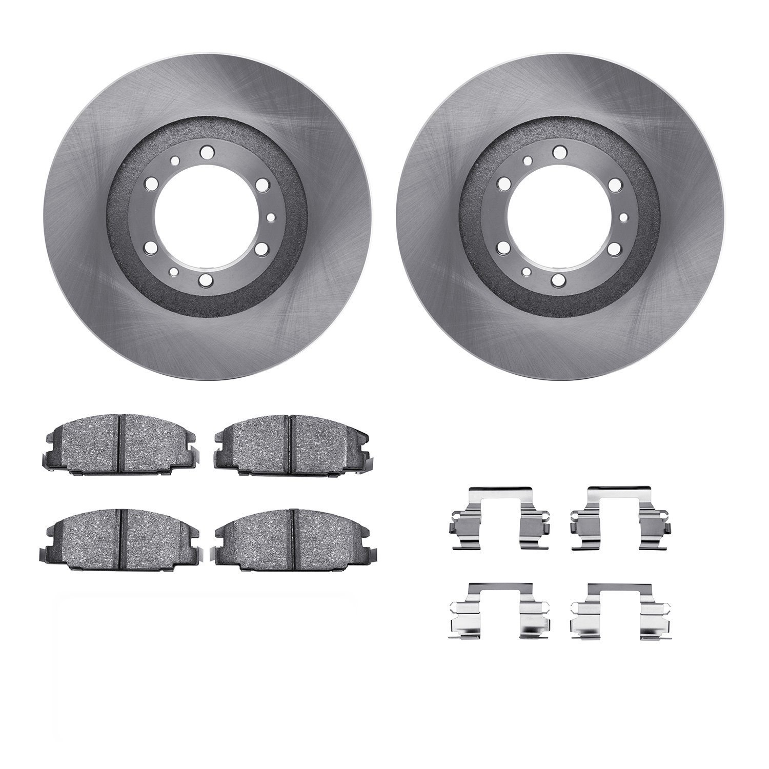 6312-37008 Brake Rotors with 3000-Series Ceramic Brake Pads Kit with Hardware, 1995-1995 GM, Position: Front