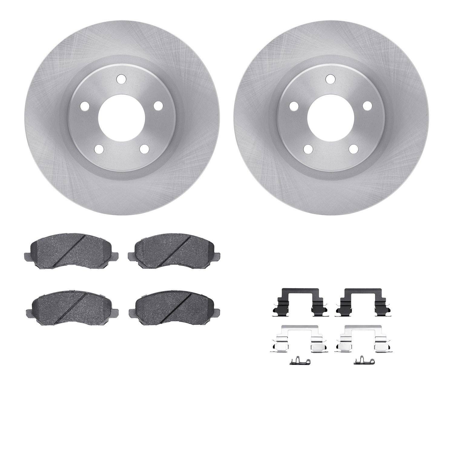 6312-39026 Brake Rotors with 3000-Series Ceramic Brake Pads Kit with Hardware, Fits Select Multiple Makes/Models, Position: Fron