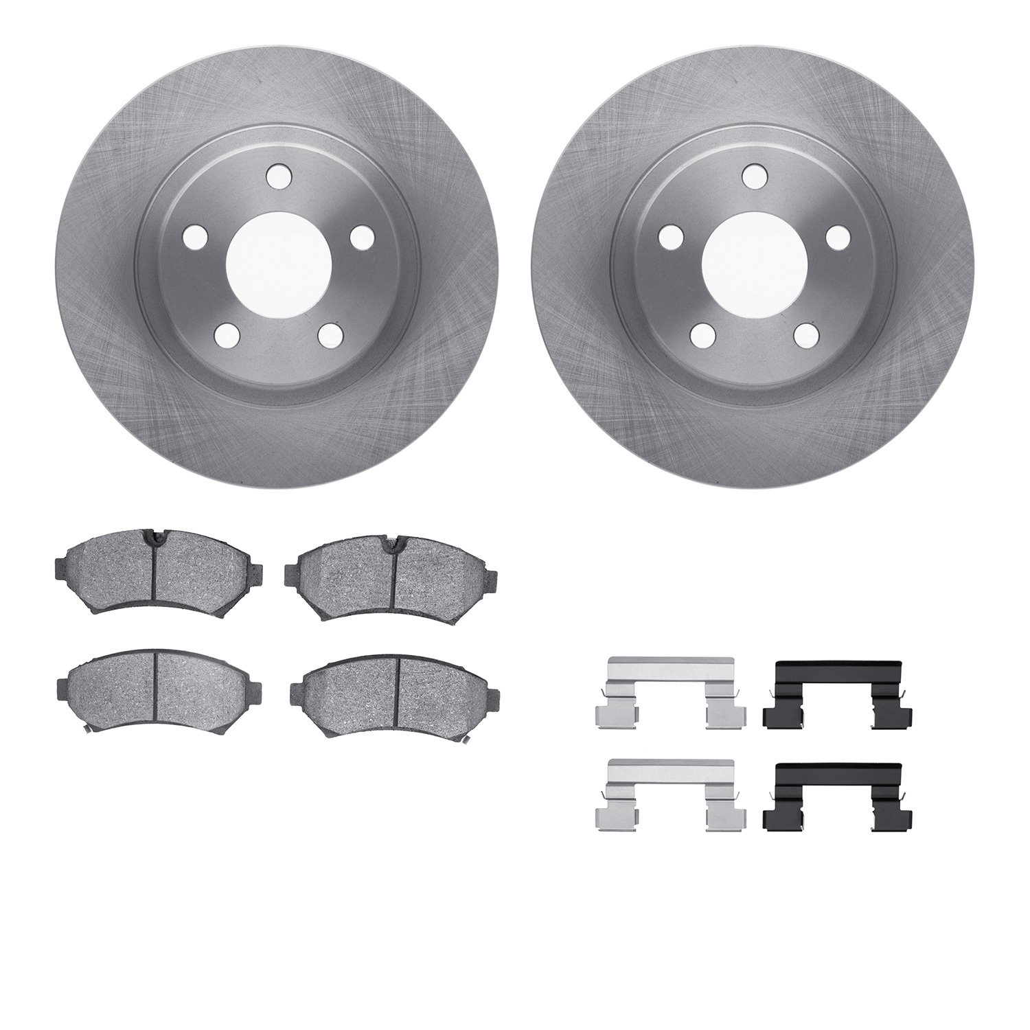6312-45016 Brake Rotors with 3000-Series Ceramic Brake Pads Kit with Hardware, 1998-2002 GM, Position: Front