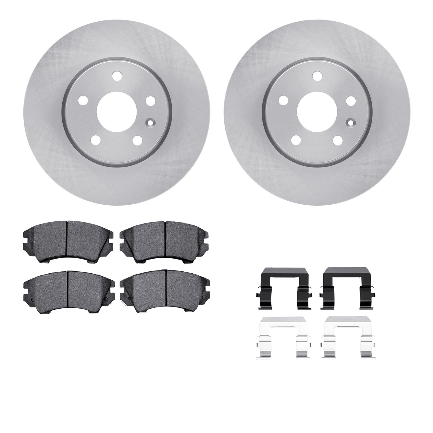 6312-45025 Brake Rotors with 3000-Series Ceramic Brake Pads Kit with Hardware, 2010-2015 GM, Position: Front