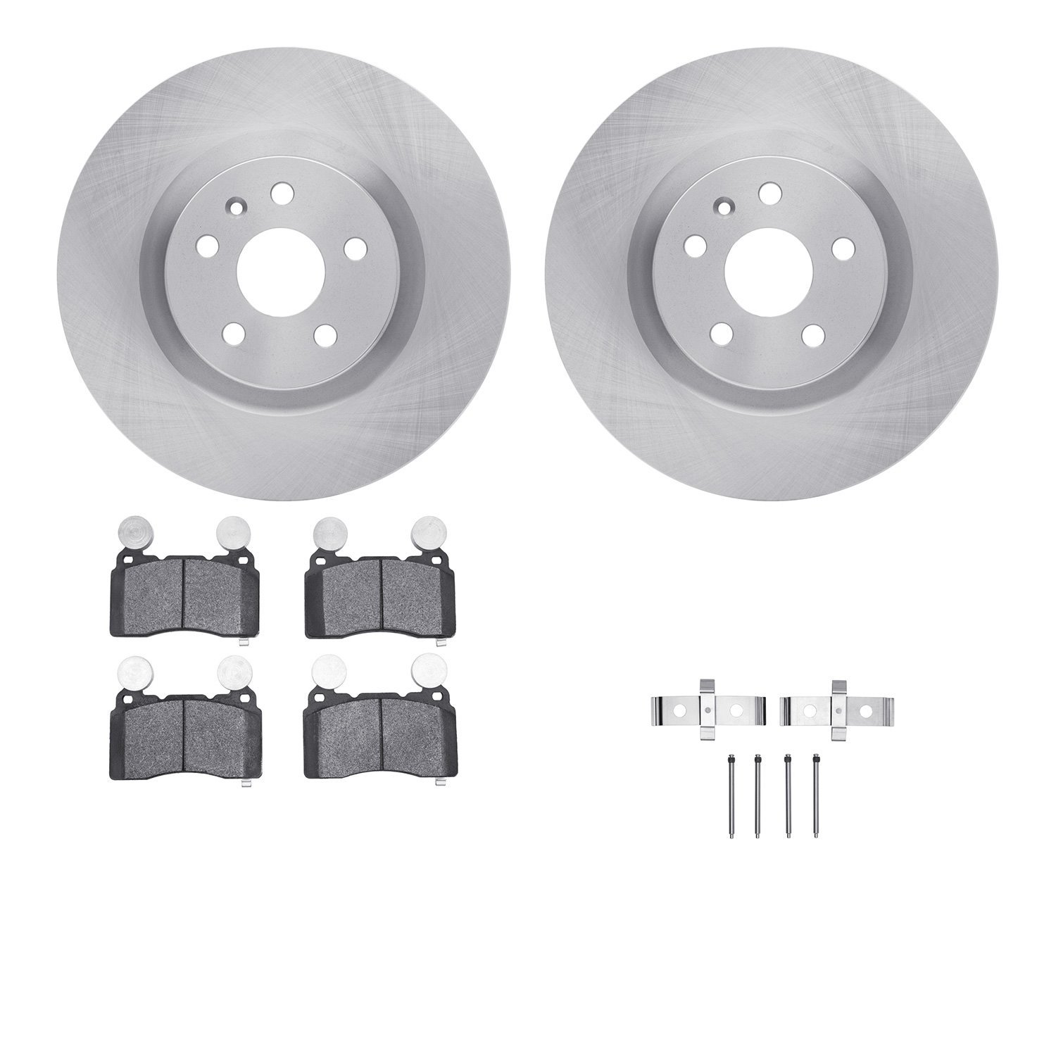 6312-45030 Brake Rotors with 3000-Series Ceramic Brake Pads Kit with Hardware, 2010-2015 GM, Position: Front