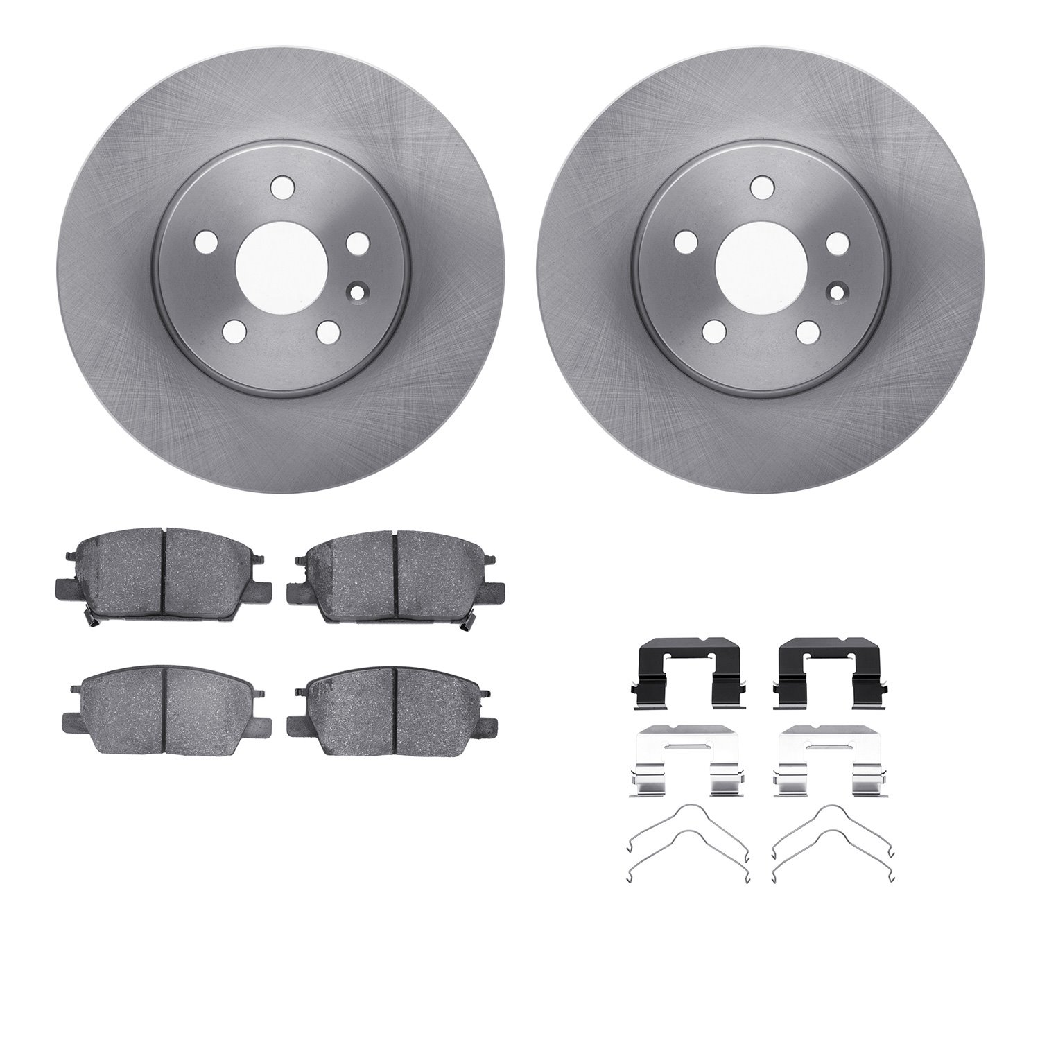 6312-45032 Brake Rotors with 3000-Series Ceramic Brake Pads Kit with Hardware, Fits Select GM, Position: Front