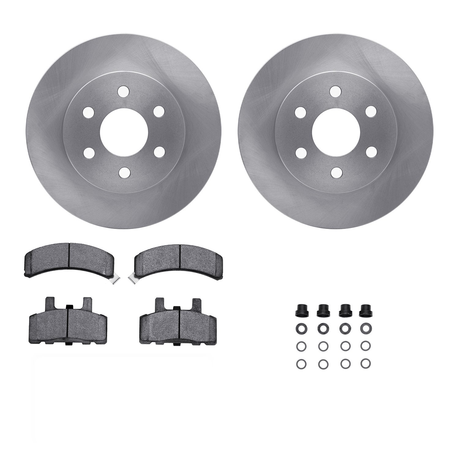 6312-46007 Brake Rotors with 3000-Series Ceramic Brake Pads Kit with Hardware, 1998-1999 GM, Position: Front