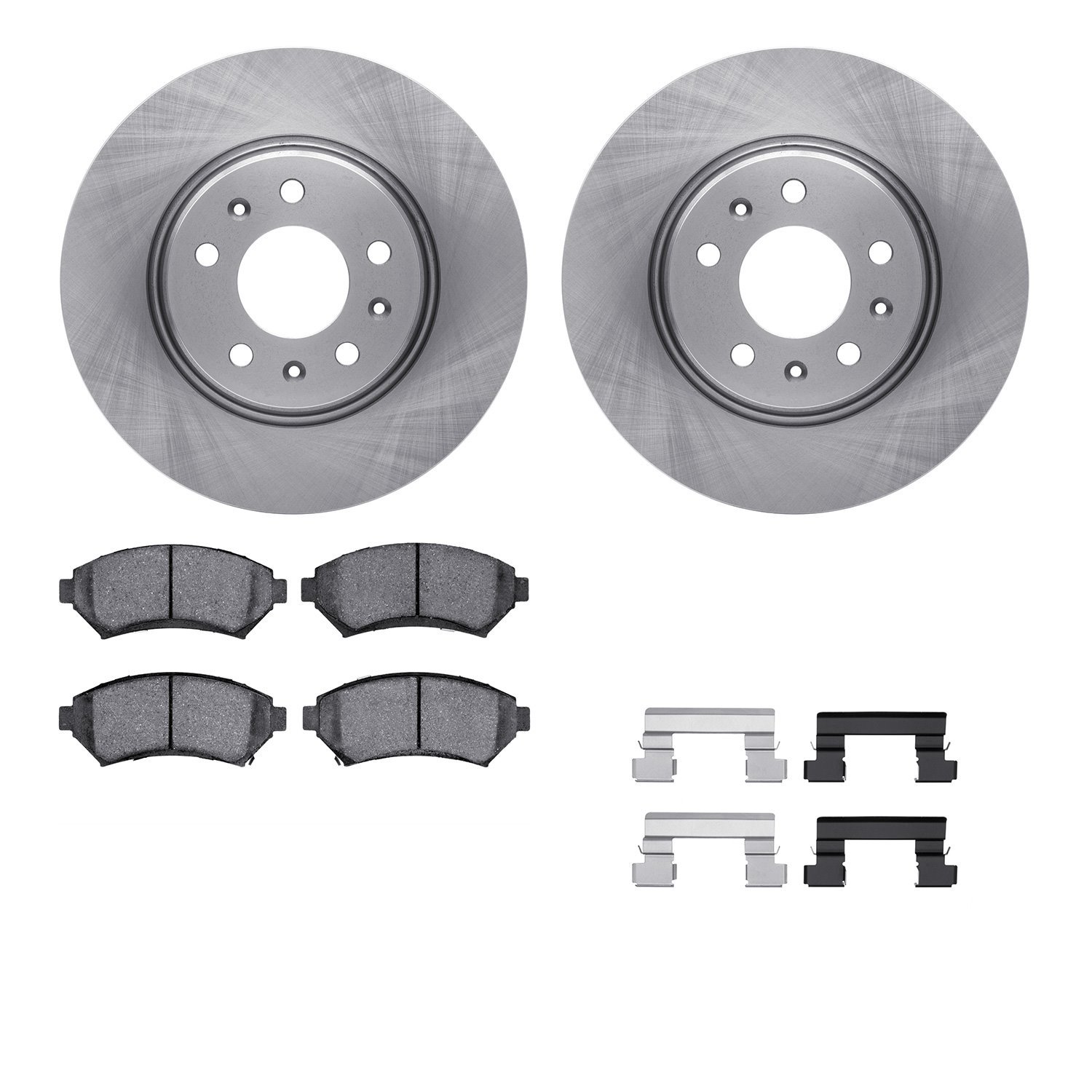 6312-46008 Brake Rotors with 3000-Series Ceramic Brake Pads Kit with Hardware, 2004-2004 GM, Position: Front