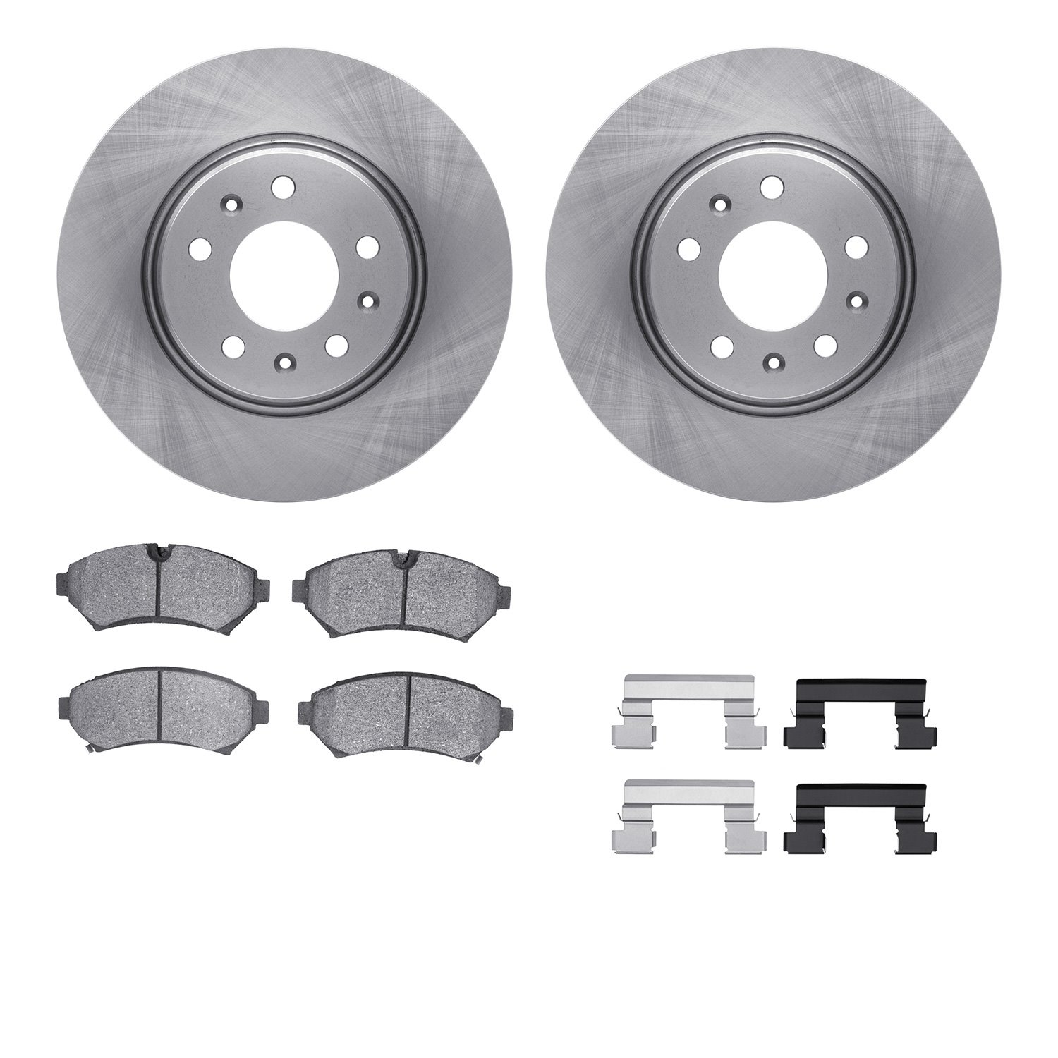 6312-46021 Brake Rotors with 3000-Series Ceramic Brake Pads Kit with Hardware, 2003-2003 GM, Position: Front