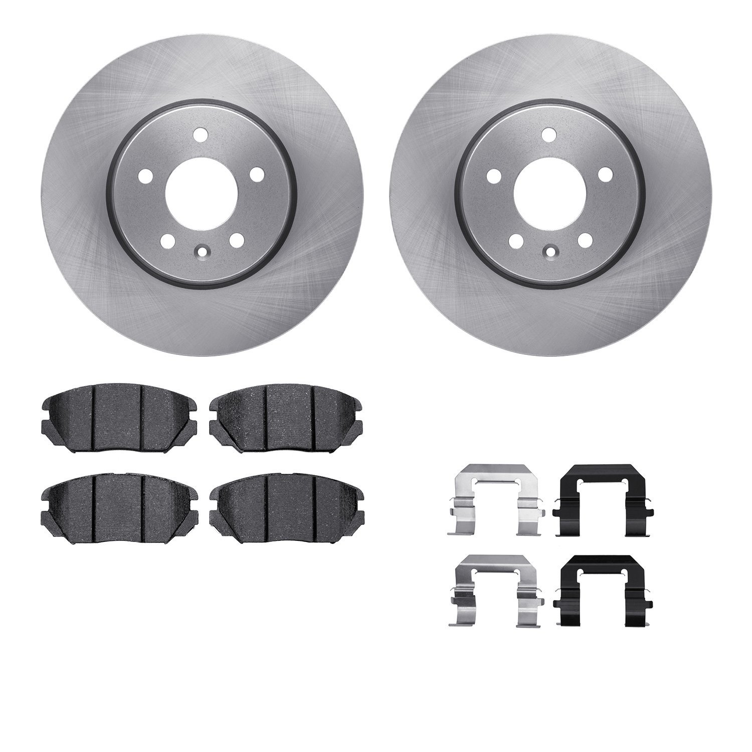 6312-46042 Brake Rotors with 3000-Series Ceramic Brake Pads Kit with Hardware, 2014-2019 GM, Position: Front