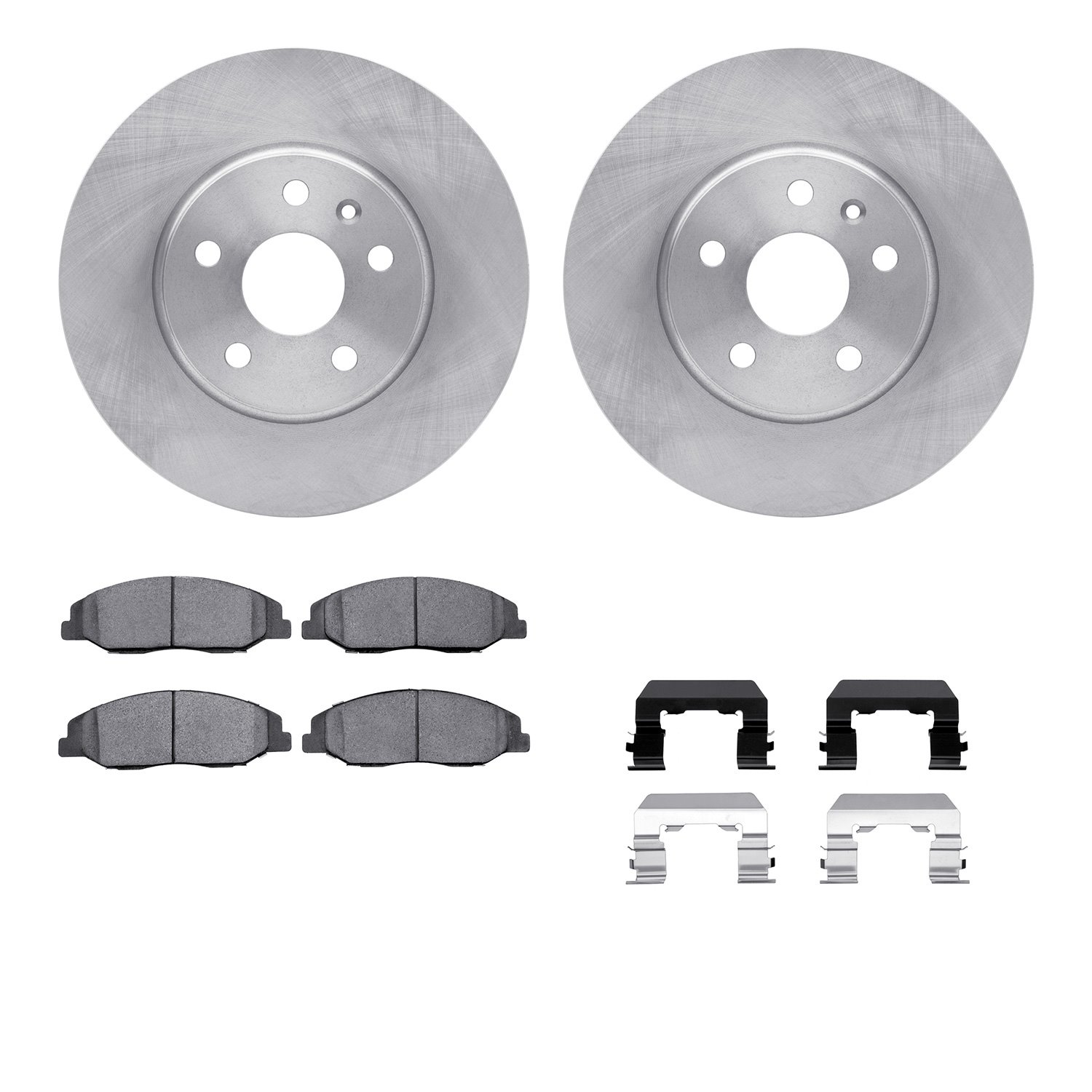 6312-46045 Brake Rotors with 3000-Series Ceramic Brake Pads Kit with Hardware, 2008-2014 GM, Position: Front