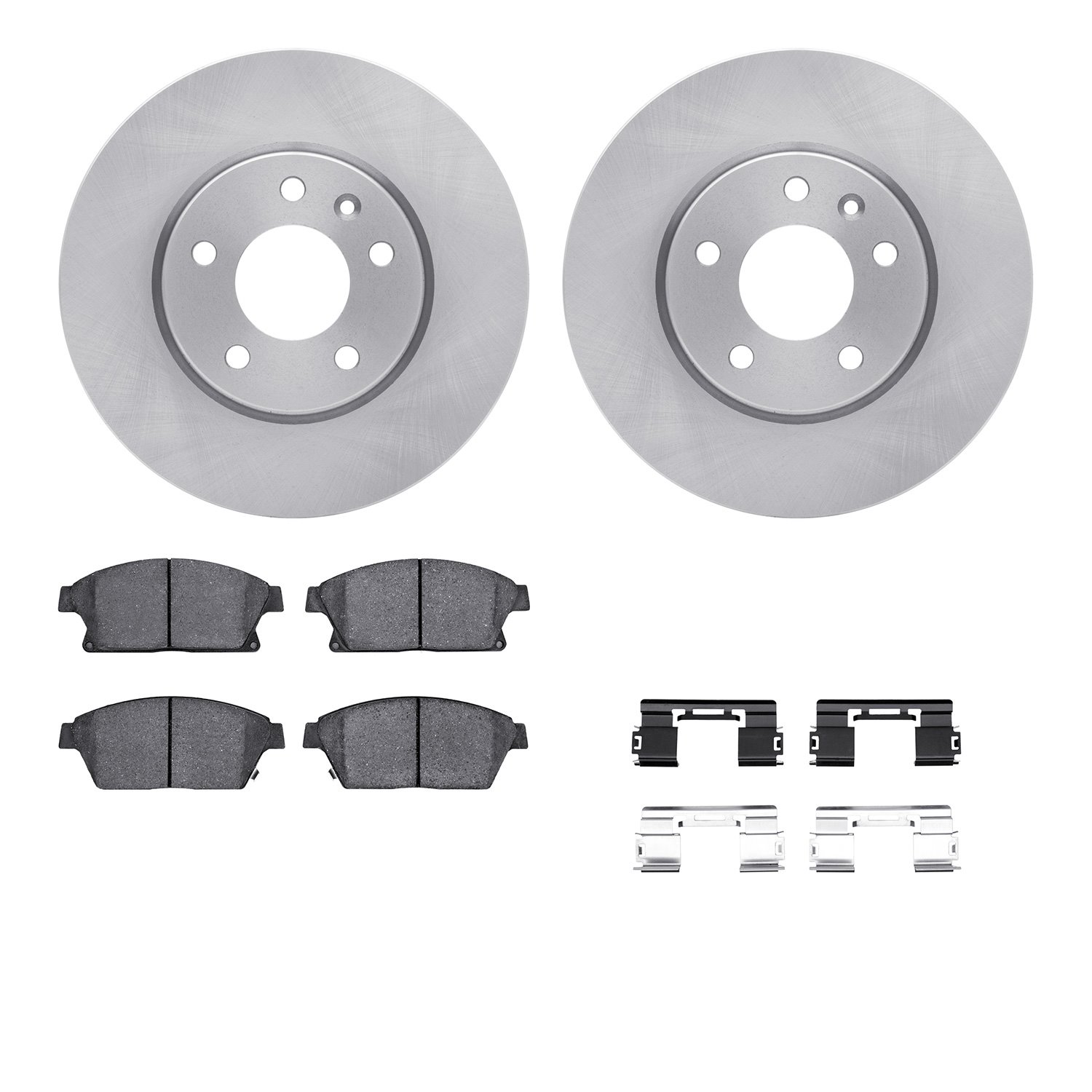 6312-46054 Brake Rotors with 3000-Series Ceramic Brake Pads Kit with Hardware, 2013-2019 GM, Position: Front