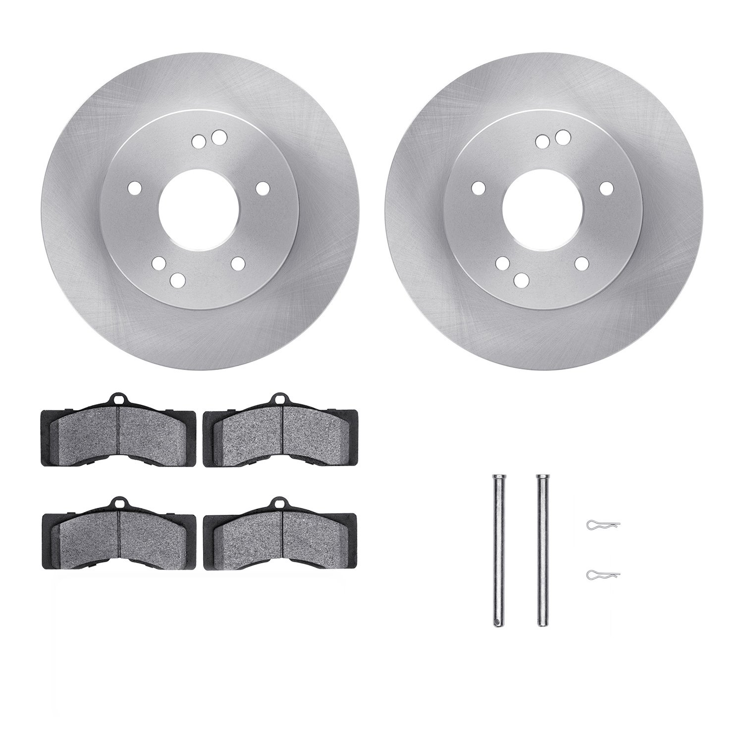 6312-47002 Brake Rotors with 3000-Series Ceramic Brake Pads Kit with Hardware, 1963-1982 GM, Position: Rear, Front