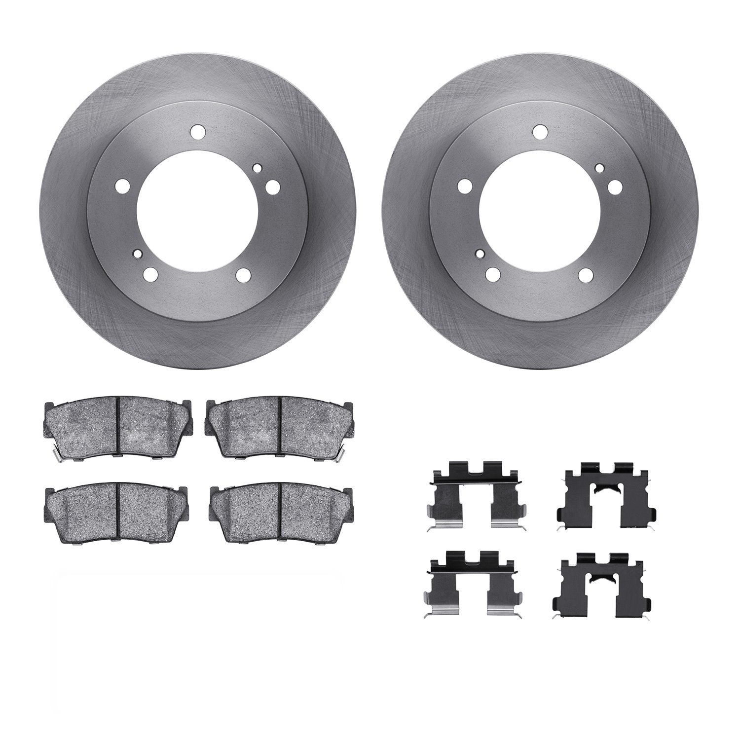6312-47035 Brake Rotors with 3000-Series Ceramic Brake Pads Kit with Hardware, 1989-1998 GM, Position: Front