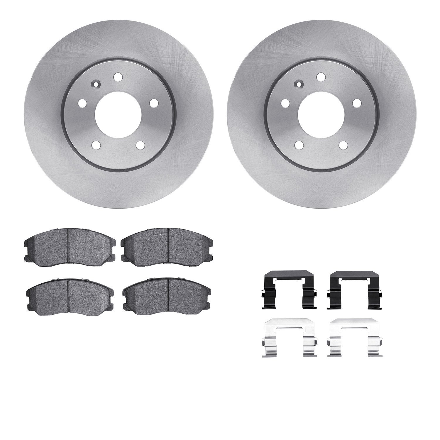 6312-47060 Brake Rotors with 3000-Series Ceramic Brake Pads Kit with Hardware, 2007-2015 GM, Position: Front
