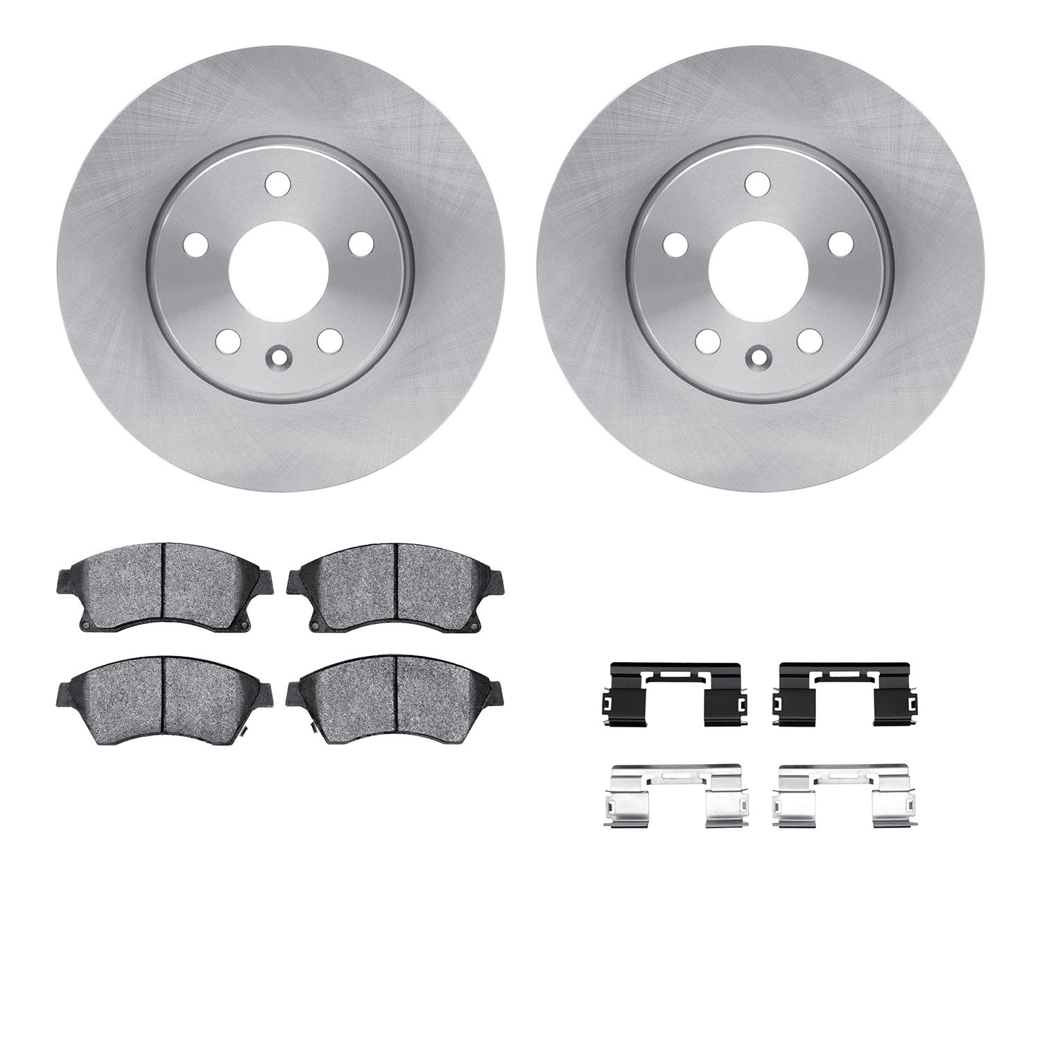 6312-47066 Brake Rotors with 3000-Series Ceramic Brake Pads Kit with Hardware, 2011-2017 GM, Position: Front