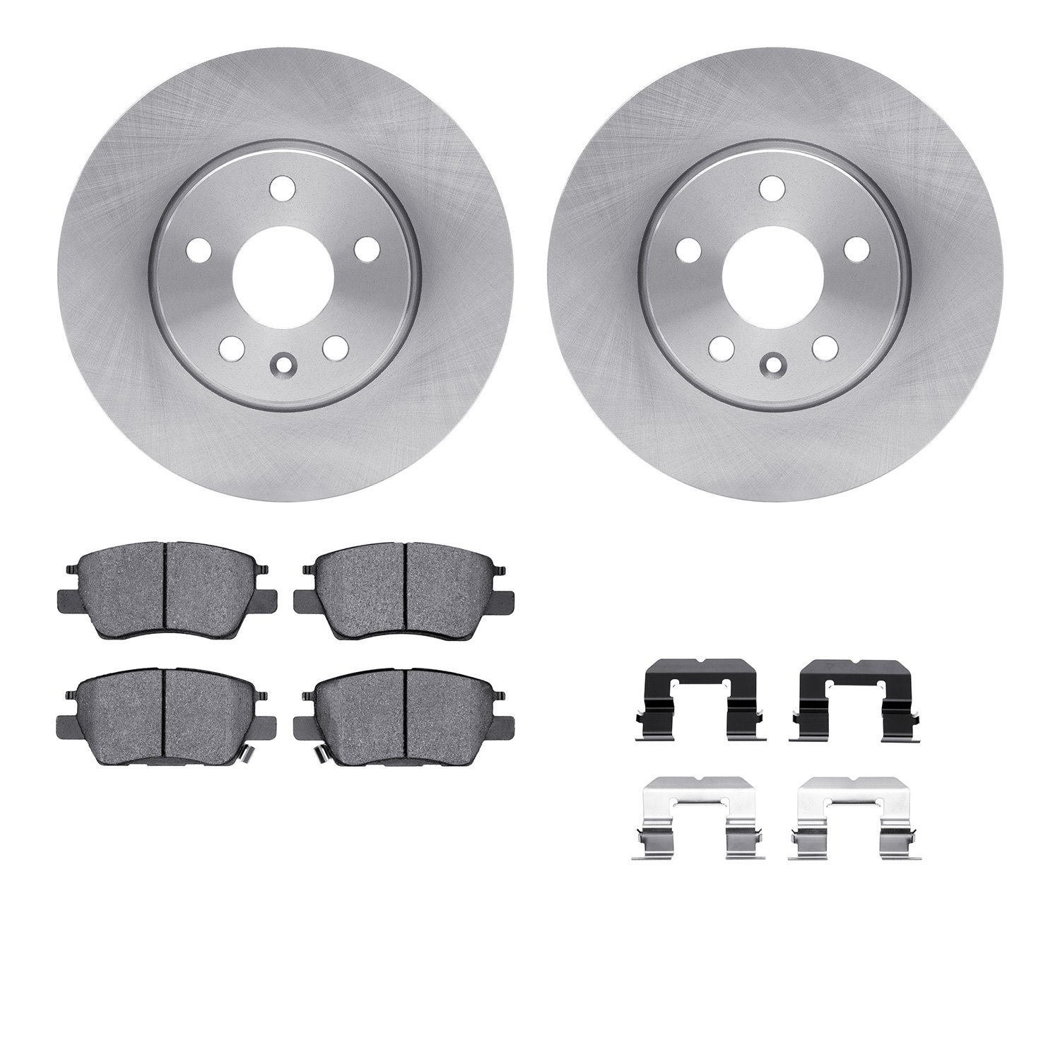 6312-47072 Brake Rotors with 3000-Series Ceramic Brake Pads Kit with Hardware, Fits Select GM, Position: Front