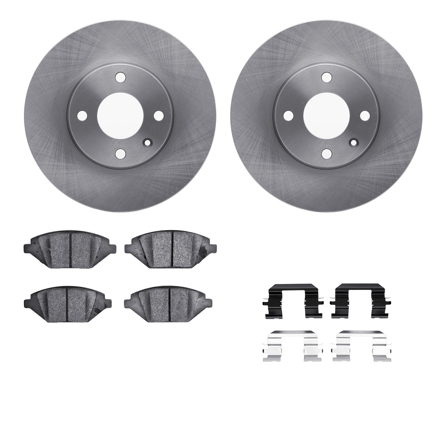 6312-47075 Brake Rotors with 3000-Series Ceramic Brake Pads Kit with Hardware, Fits Select GM, Position: Front