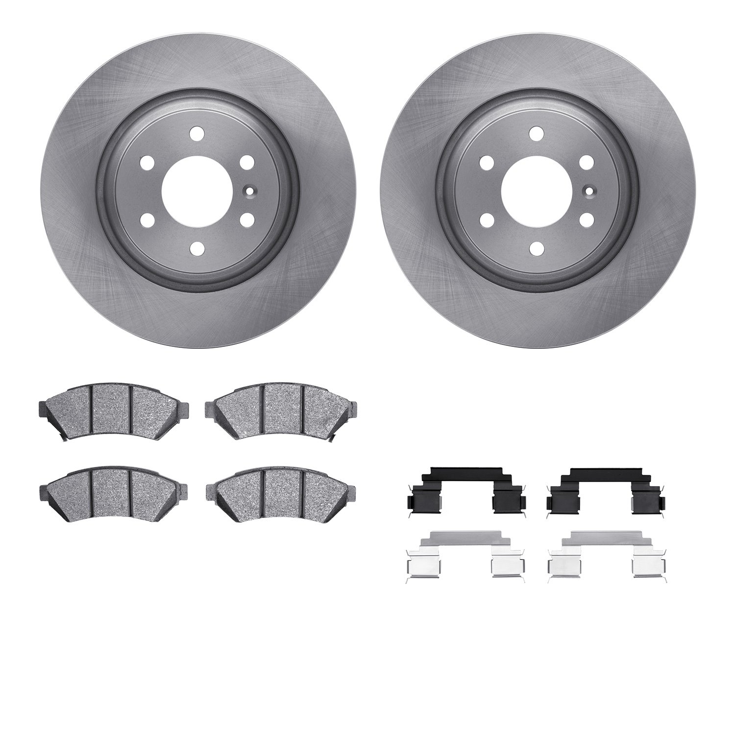 6312-49001 Brake Rotors with 3000-Series Ceramic Brake Pads Kit with Hardware, 2011-2012 VPG, Position: Front