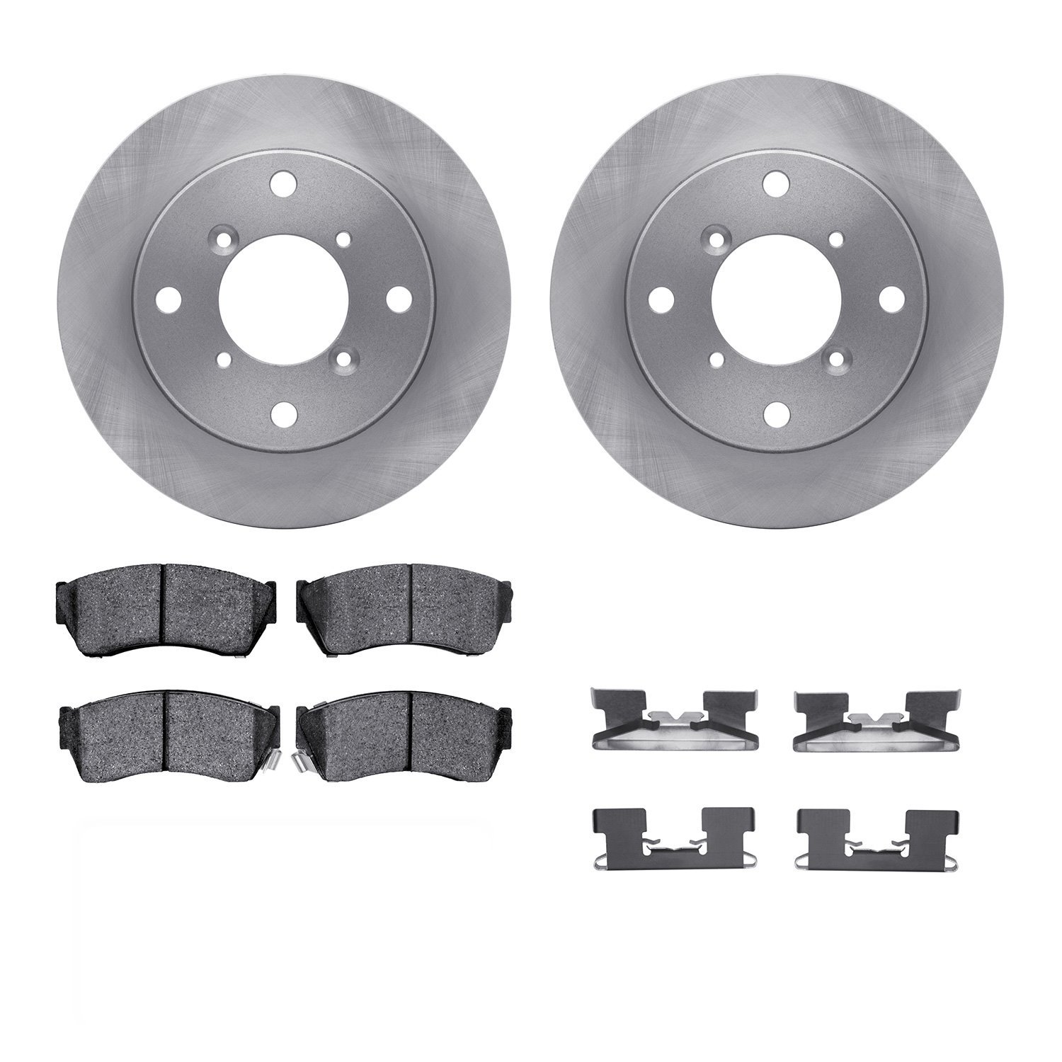6312-50003 Brake Rotors with 3000-Series Ceramic Brake Pads Kit with Hardware, 1989-2001 GM, Position: Front