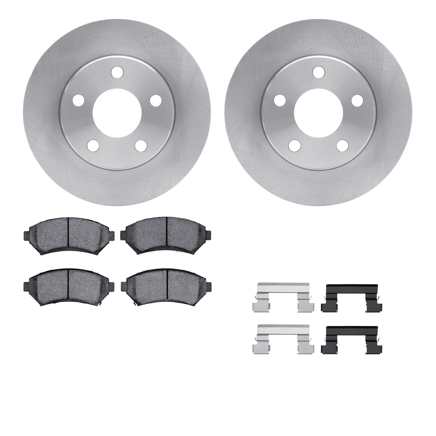 6312-52010 Brake Rotors with 3000-Series Ceramic Brake Pads Kit with Hardware, 1997-2005 GM, Position: Front