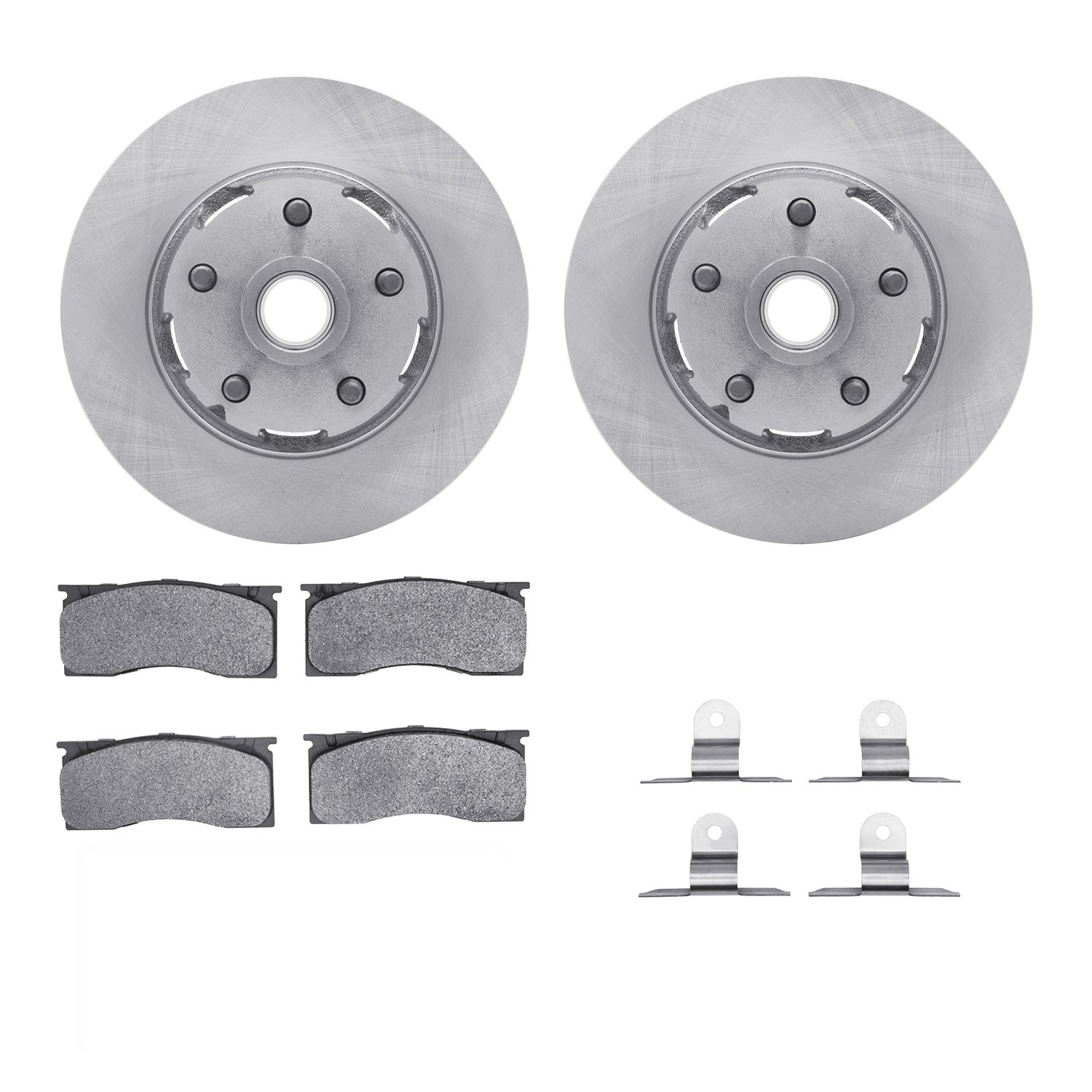 6312-54003 Brake Rotors with 3000-Series Ceramic Brake Pads Kit with Hardware, 1965-1967 Ford/Lincoln/Mercury/Mazda, Position: F