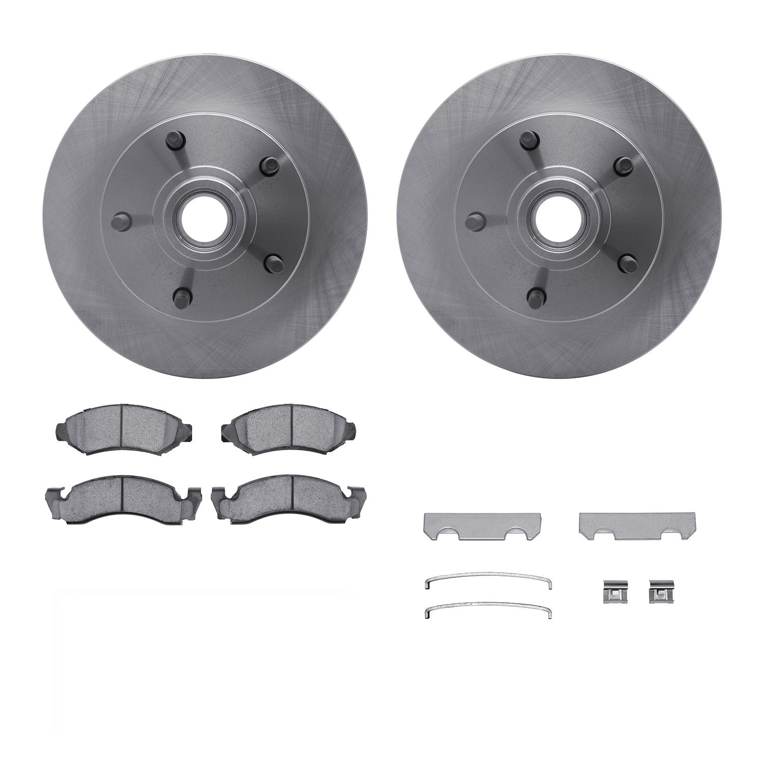 6312-54018 Brake Rotors with 3000-Series Ceramic Brake Pads Kit with Hardware, 1973-1985 Ford/Lincoln/Mercury/Mazda, Position: F