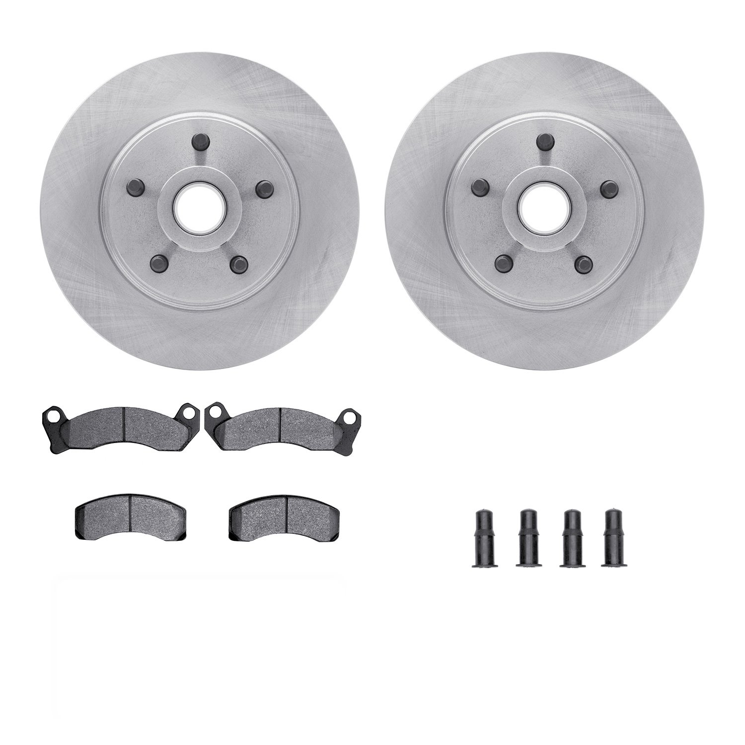 6312-54037 Brake Rotors with 3000-Series Ceramic Brake Pads Kit with Hardware, 1982-1987 Ford/Lincoln/Mercury/Mazda, Position: F