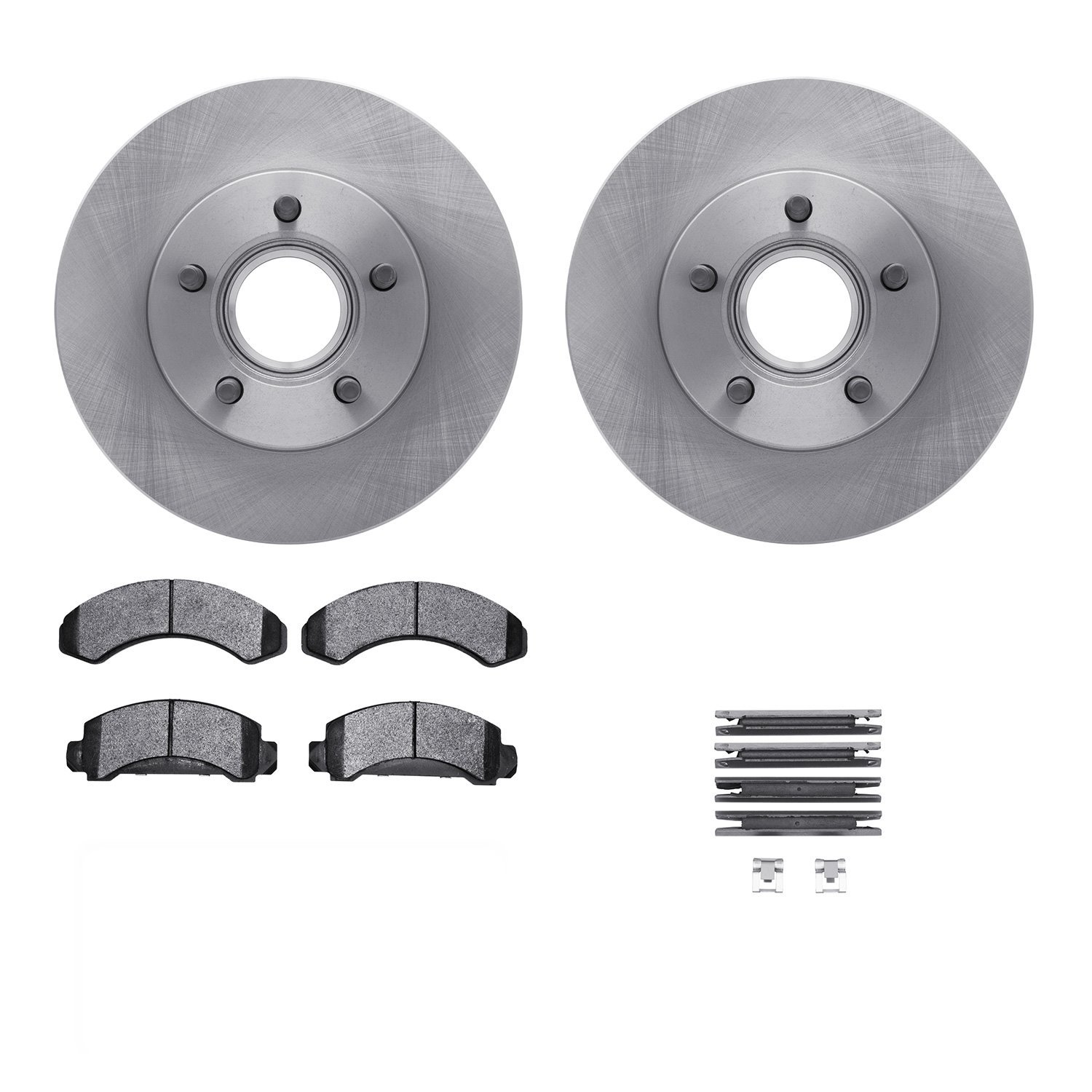 6312-54056 Brake Rotors with 3000-Series Ceramic Brake Pads Kit with Hardware, 1983-1992 Ford/Lincoln/Mercury/Mazda, Position: F