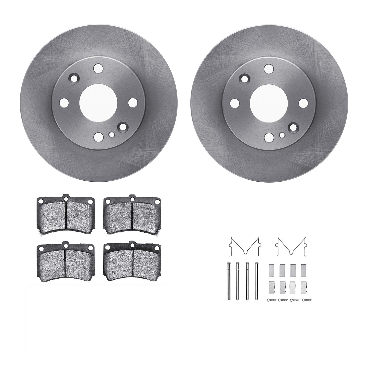 6312-54075 Brake Rotors with 3000-Series Ceramic Brake Pads Kit with Hardware, 1994-1997 Ford/Lincoln/Mercury/Mazda, Position: F