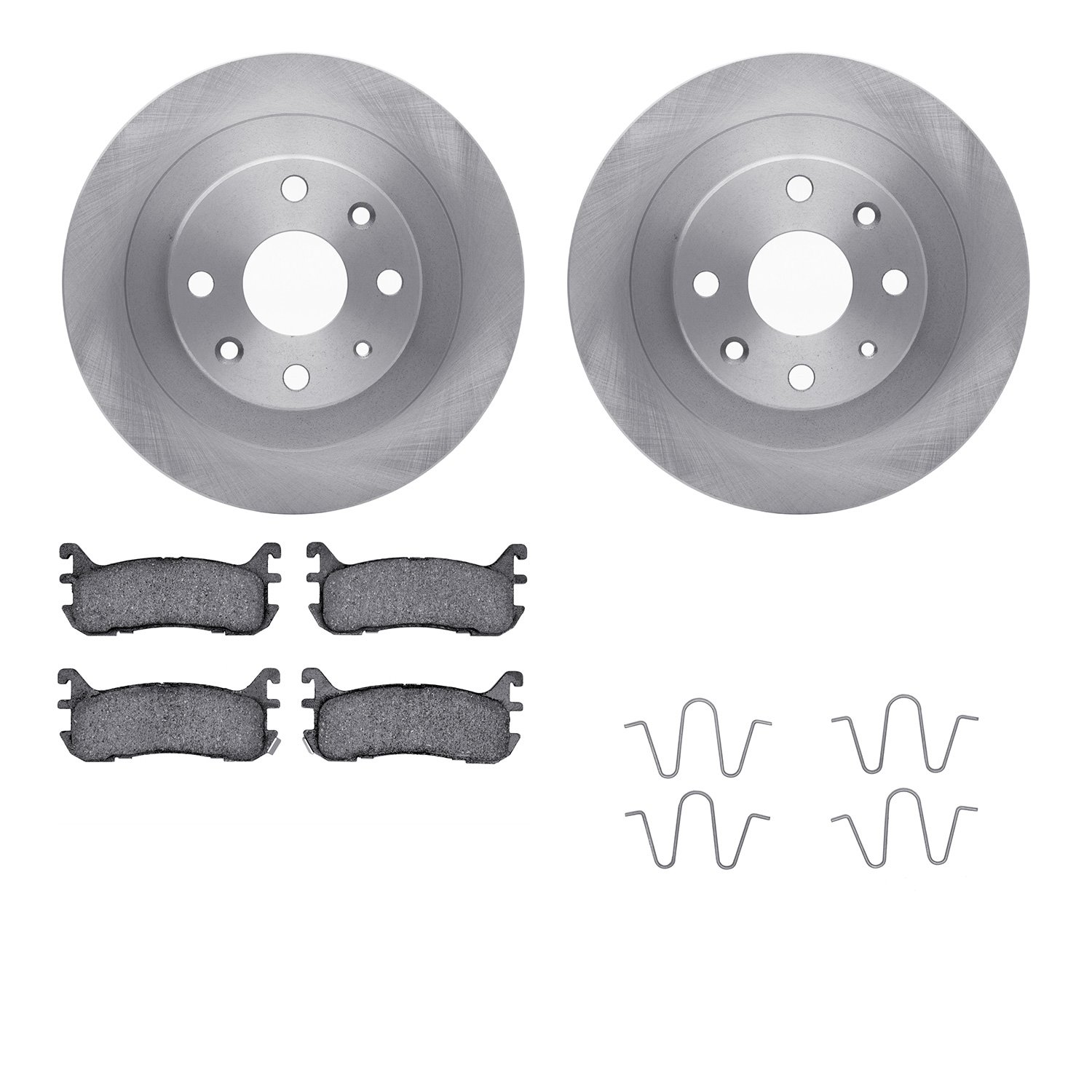 6312-54099 Brake Rotors with 3000-Series Ceramic Brake Pads Kit with Hardware, 1994-2003 Ford/Lincoln/Mercury/Mazda, Position: R