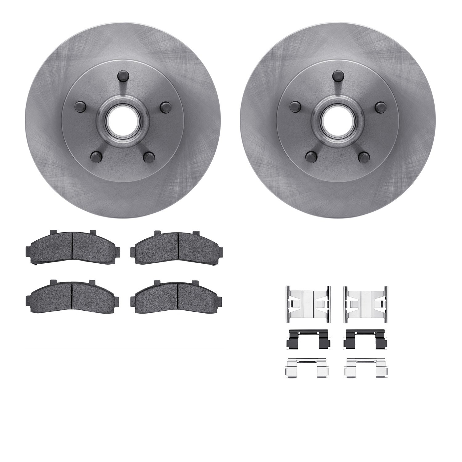 6312-54100 Brake Rotors with 3000-Series Ceramic Brake Pads Kit with Hardware, 1995-1997 Ford/Lincoln/Mercury/Mazda, Position: F