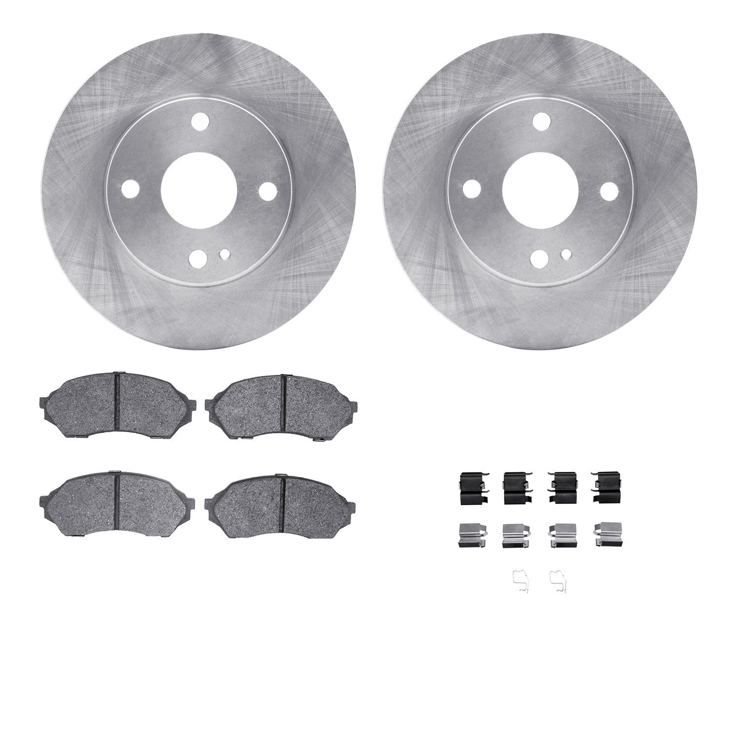6312-54132 Brake Rotors with 3000-Series Ceramic Brake Pads Kit with Hardware, 1999-2001 Ford/Lincoln/Mercury/Mazda, Position: F