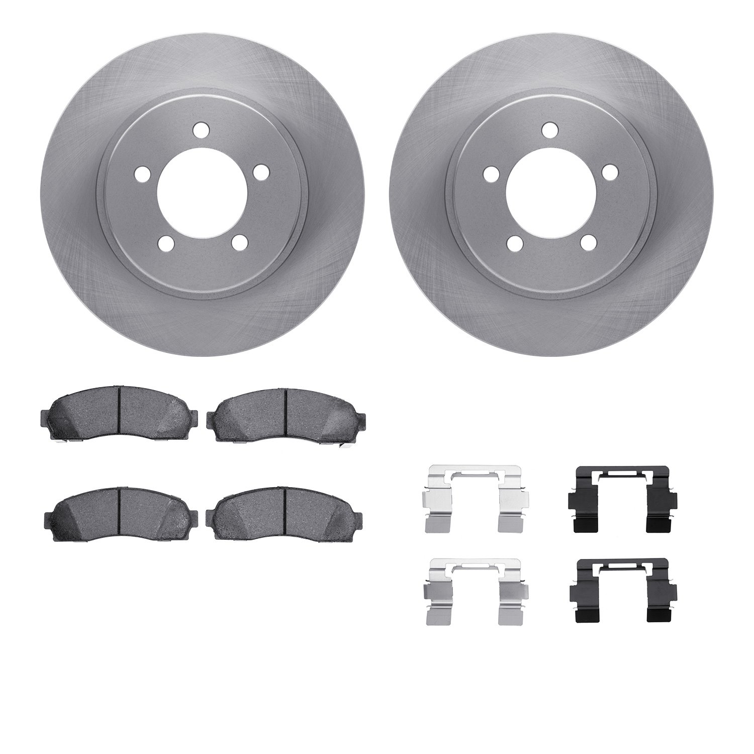 6312-54143 Brake Rotors with 3000-Series Ceramic Brake Pads Kit with Hardware, 2002-2005 Ford/Lincoln/Mercury/Mazda, Position: F