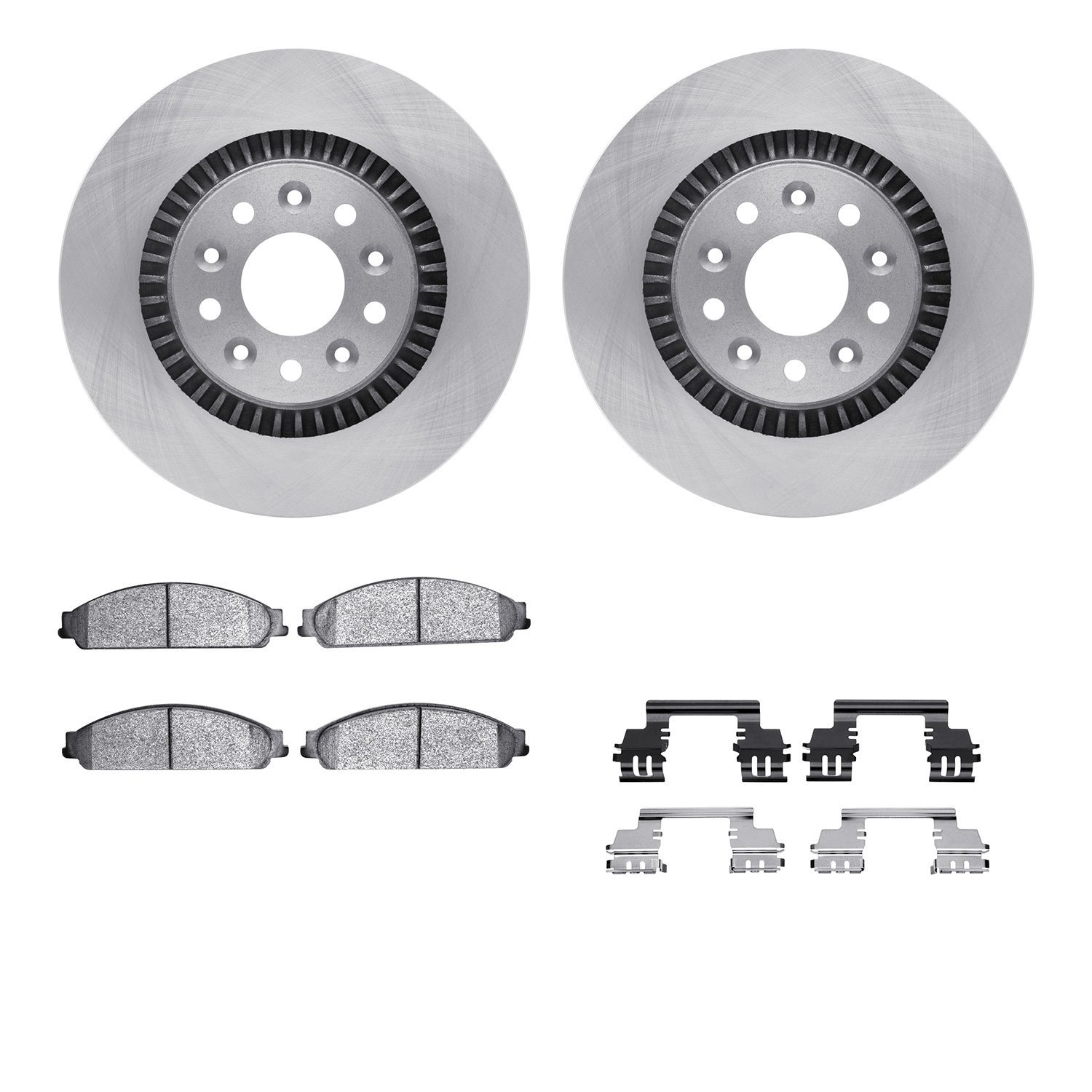 6312-54177 Brake Rotors with 3000-Series Ceramic Brake Pads Kit with Hardware, 2008-2009 Ford/Lincoln/Mercury/Mazda, Position: F