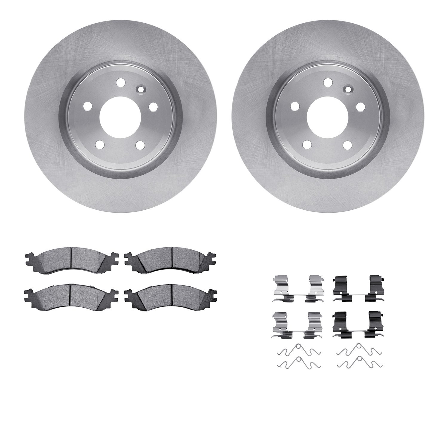 6312-54183 Brake Rotors with 3000-Series Ceramic Brake Pads Kit with Hardware, 2010-2010 Ford/Lincoln/Mercury/Mazda, Position: F