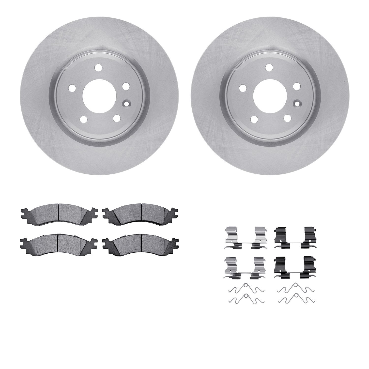 6312-54184 Brake Rotors with 3000-Series Ceramic Brake Pads Kit with Hardware, 2011-2012 Ford/Lincoln/Mercury/Mazda, Position: F